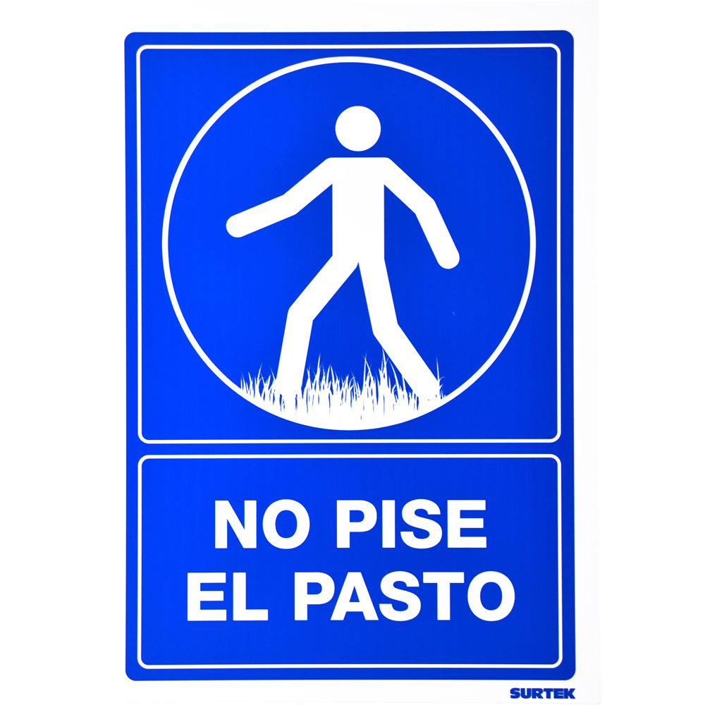 Señal "No pise el pasto" Surtek