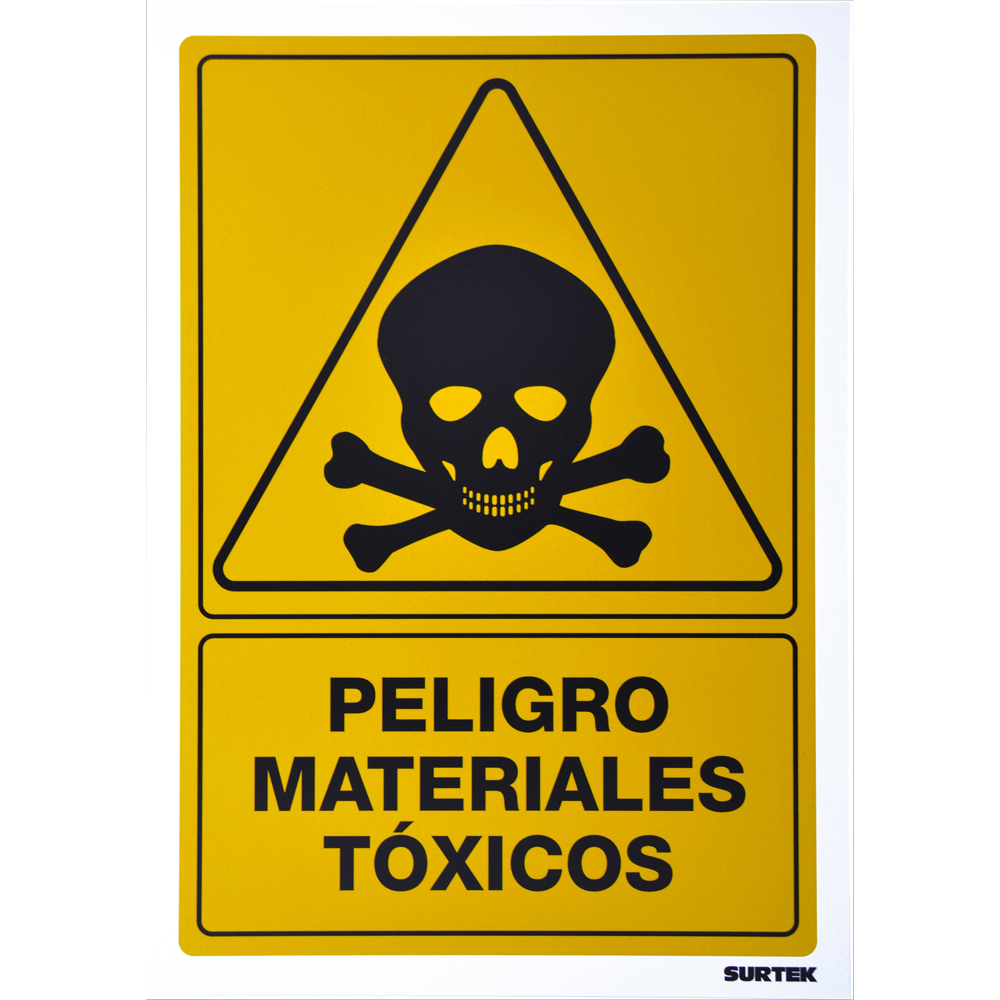 Señal "Peligro materiales tóxicos" Surtek
