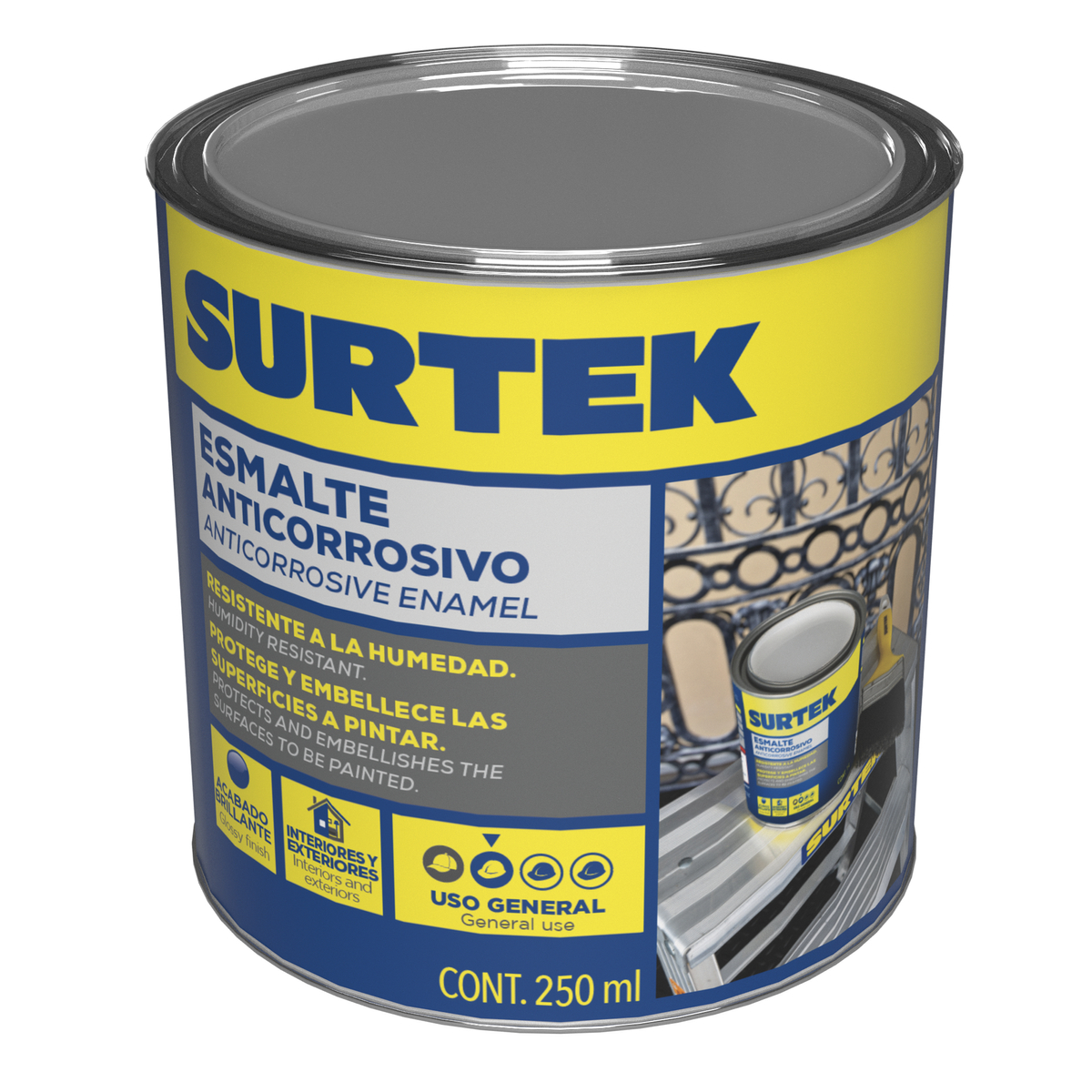 Esmalte anticorrosivo 250 ml color blanco Surtek