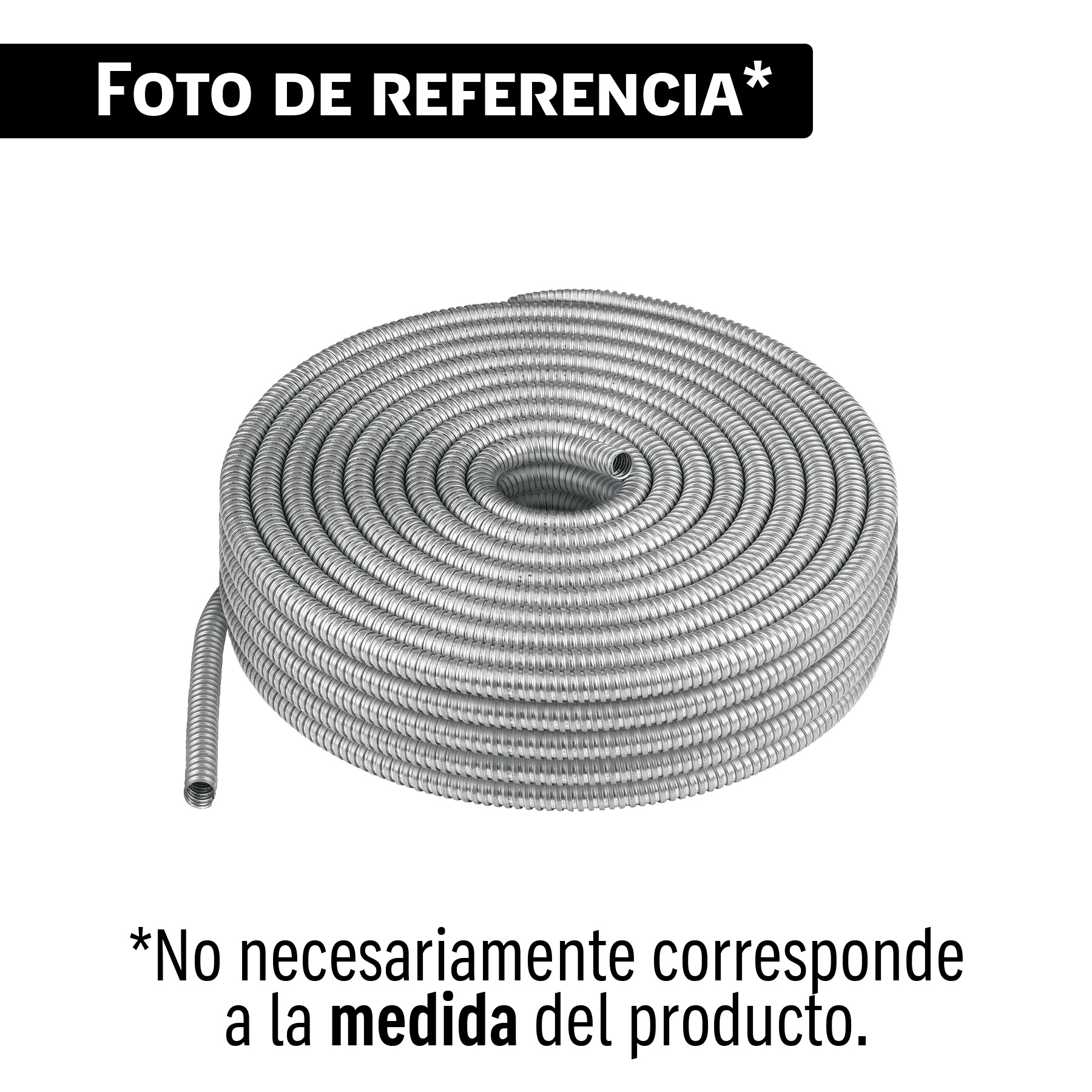 Rollo de 50 m de tubo flexible metálico de 3/8', VOLTECK