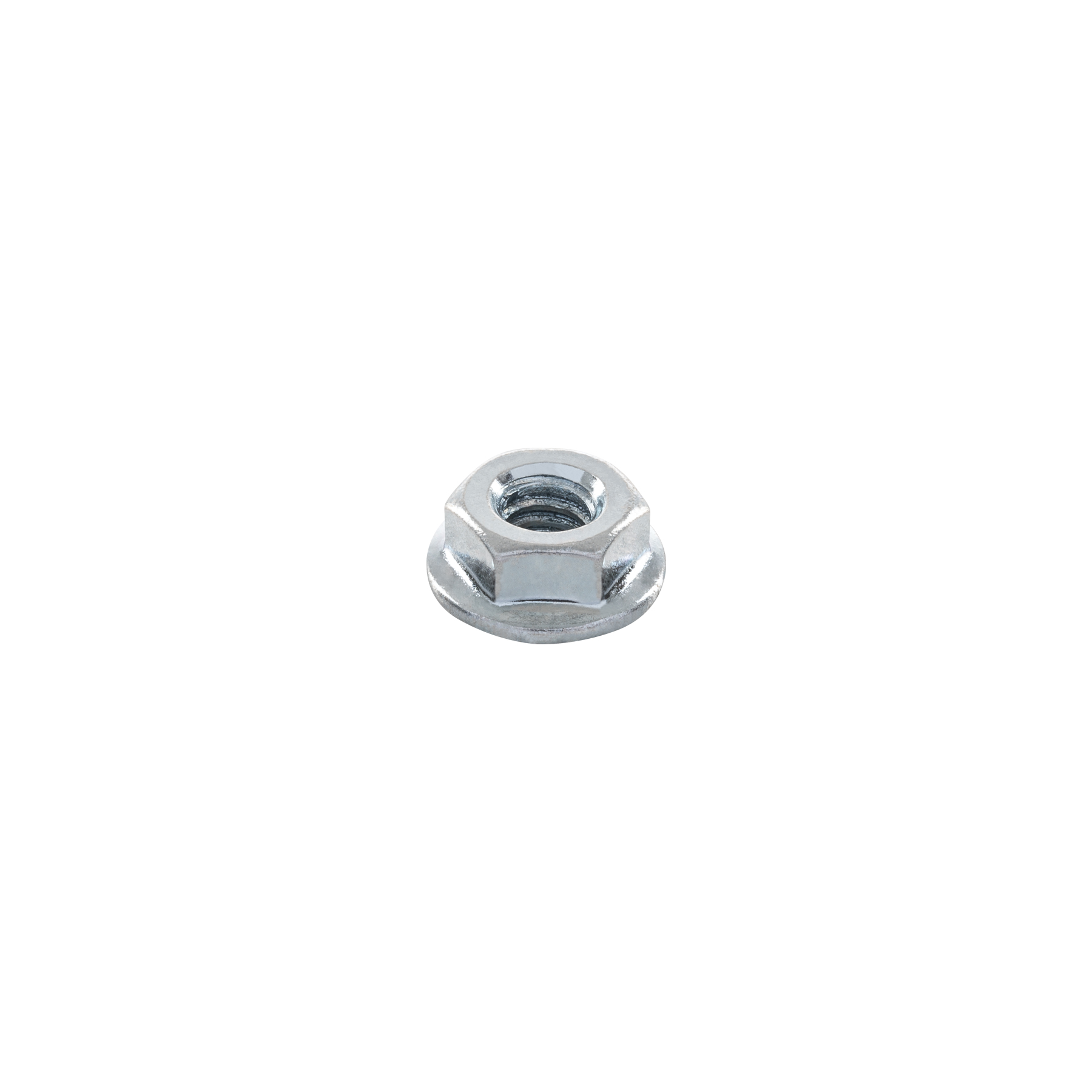 Bolsa con 100 tuercas flange, 1/4', acero galvanizado, FIERO