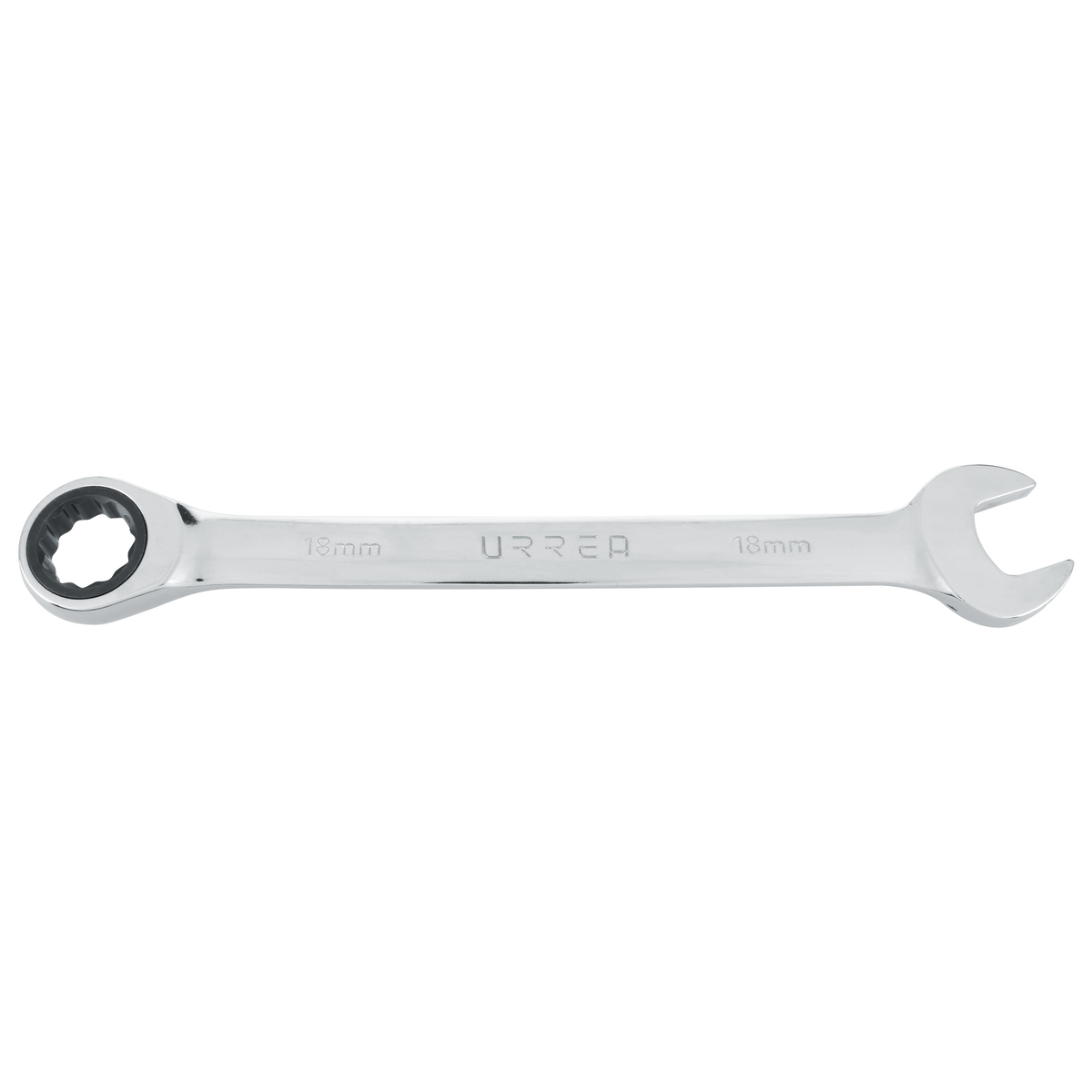 Llave combinada pulido espejo de matraca métrica, 12 puntas, 18 mm Urrea