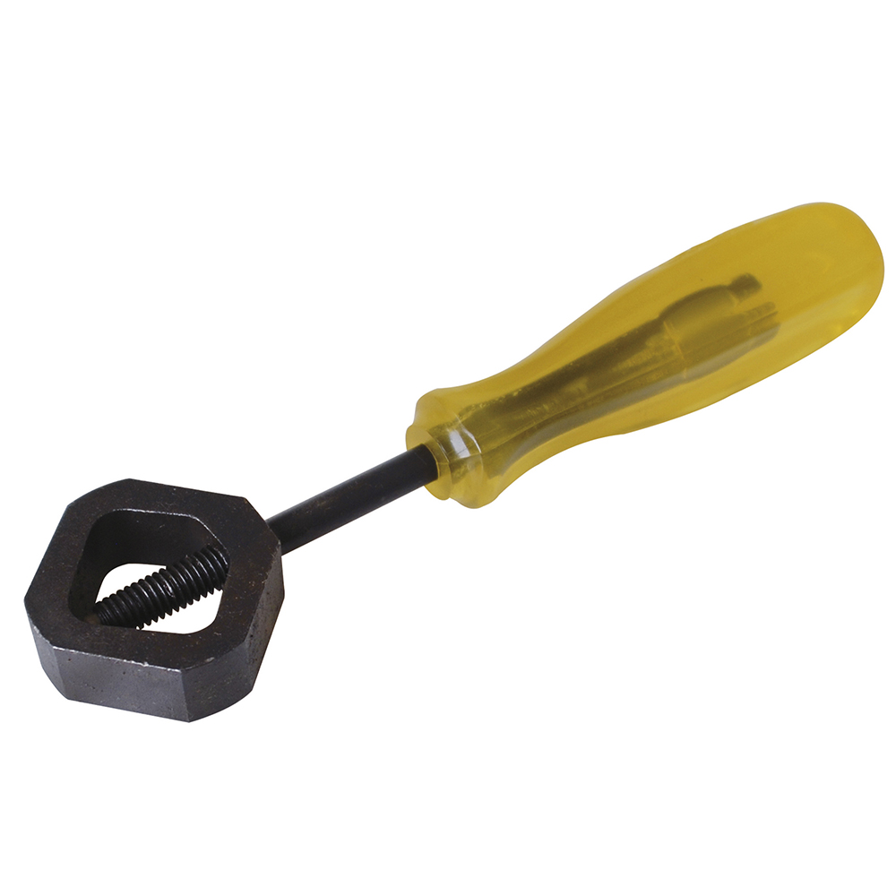 Porta cincel cuadrado con mango ergonómico de plástico 8-1/2" Urrea
