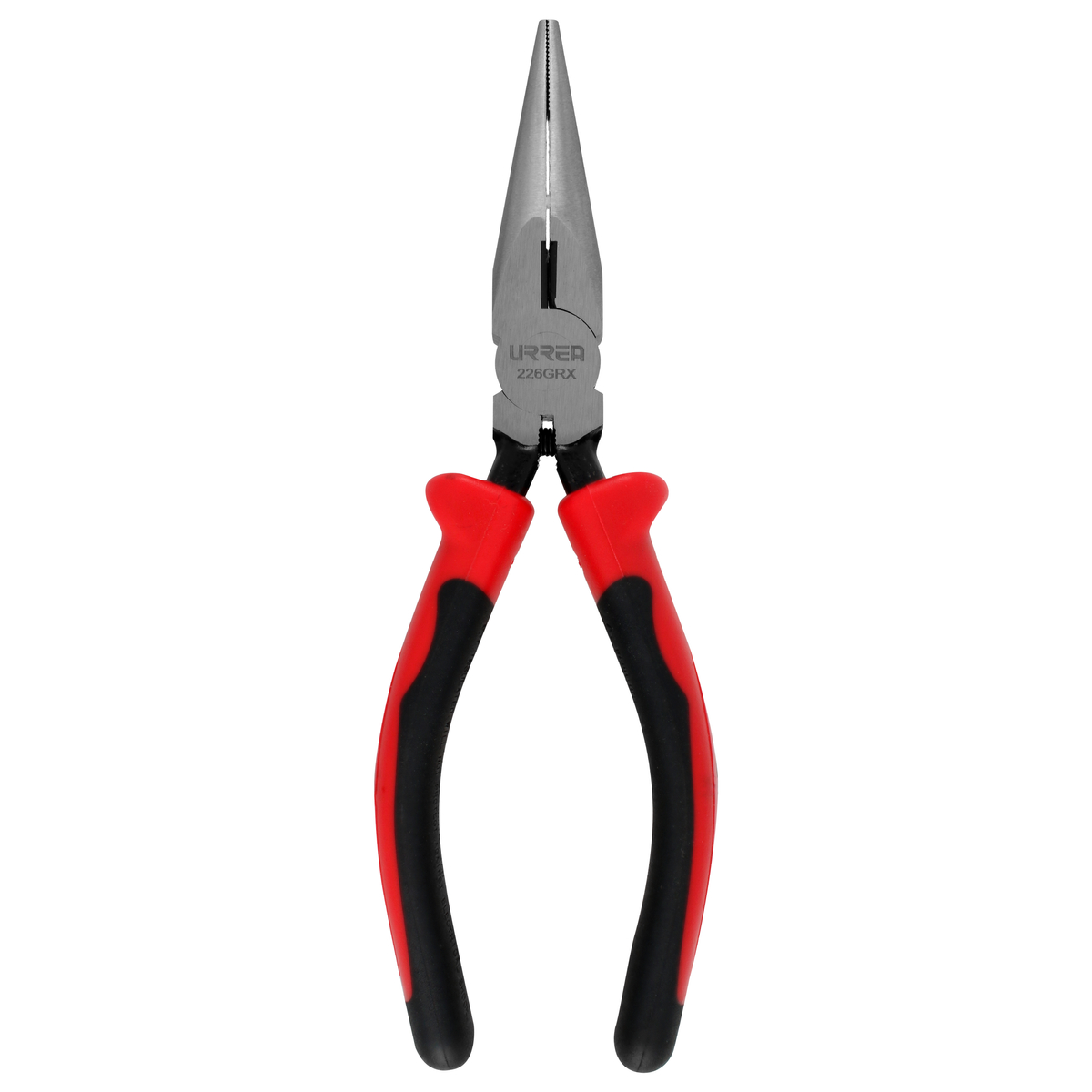 Pinza para electricista con mango bimaterial de 6-23/32" punta larga corte lateral con res Urrea