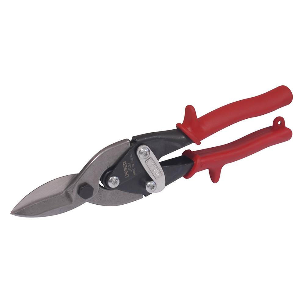 Tijera para hojalatero múltiples usos tipo aviación universal con mango rubber grip, 10" Urrea