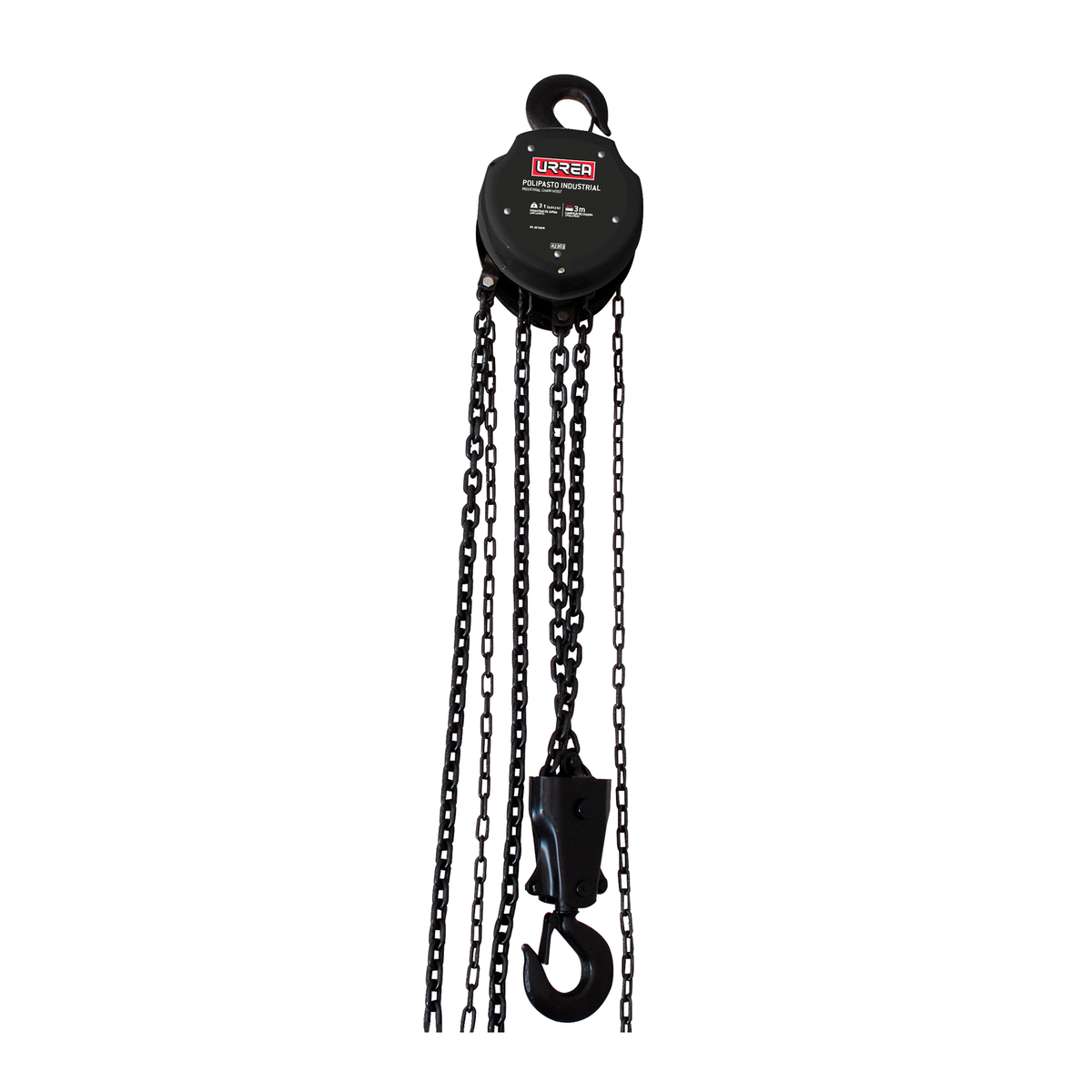 Polipasto manual 1 ramal, 0.5 ton, cadena 6 m Urrea