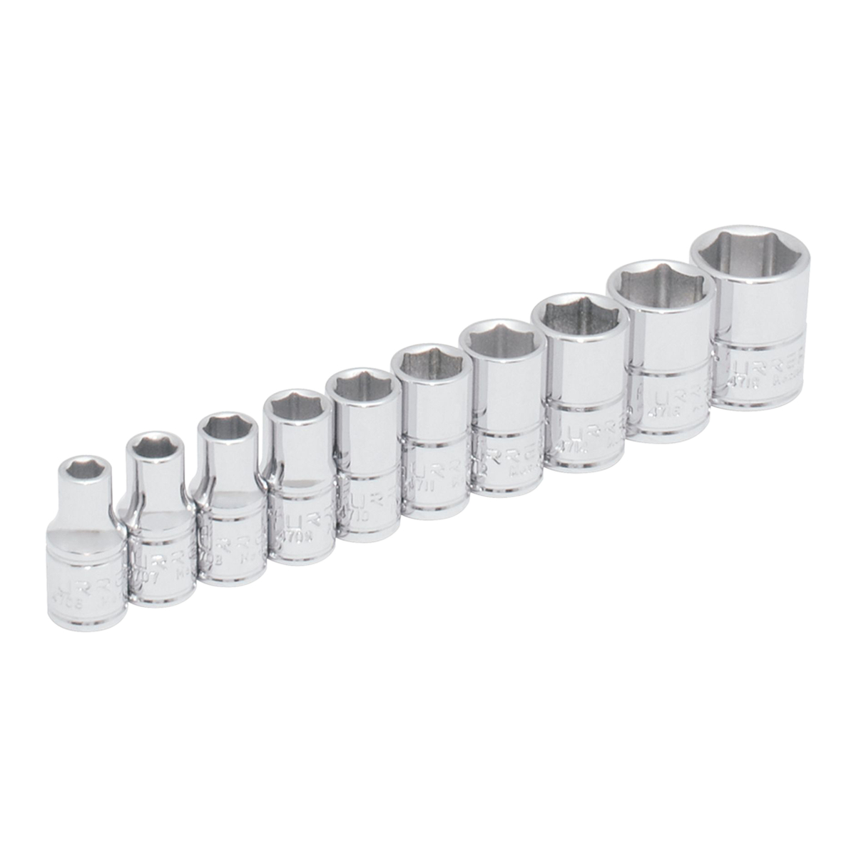 Juego de dados cuadro de 1/4" en pulgadas, 10 piezas Urrea