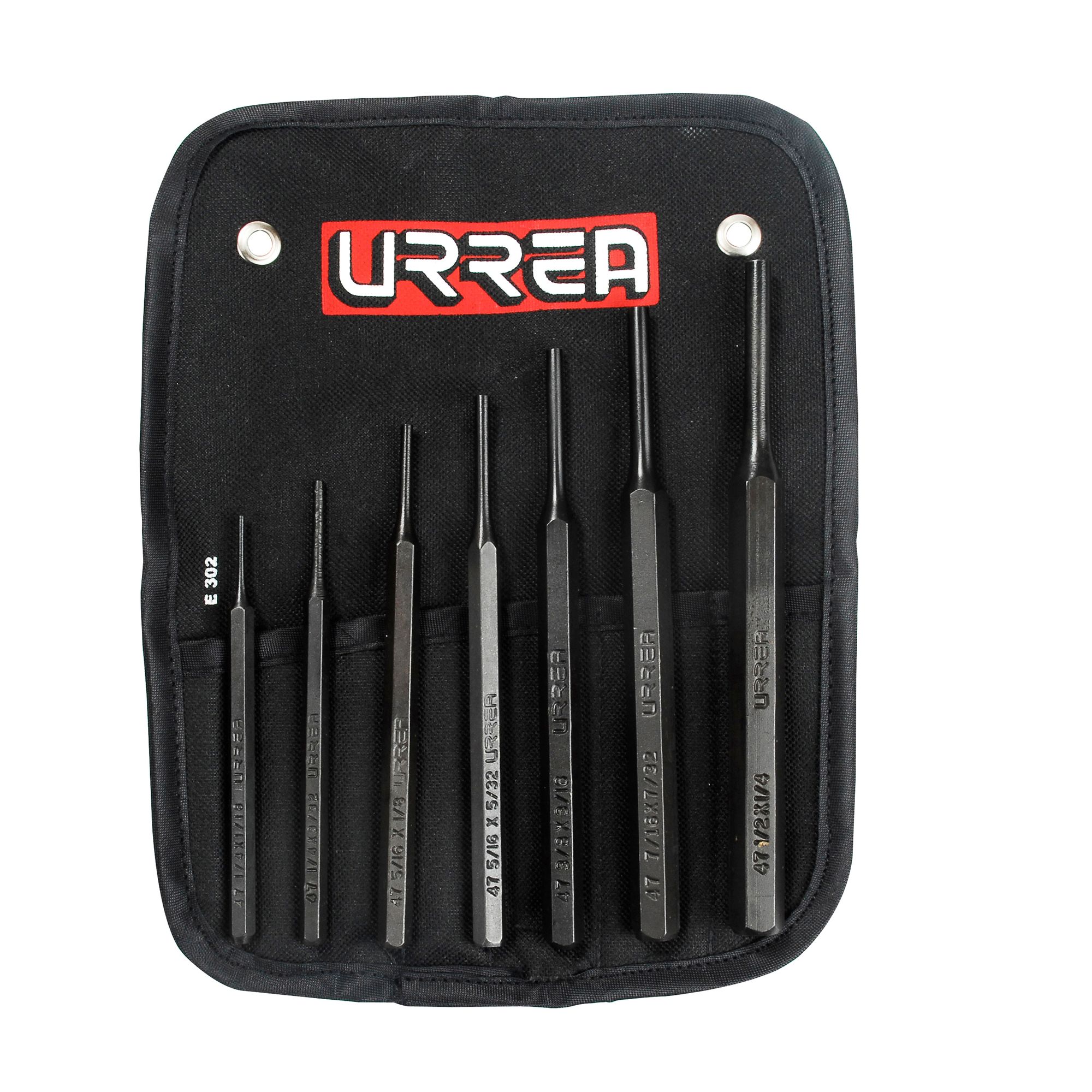 Juego de punzones botadores rectos, 7 piezas Urrea