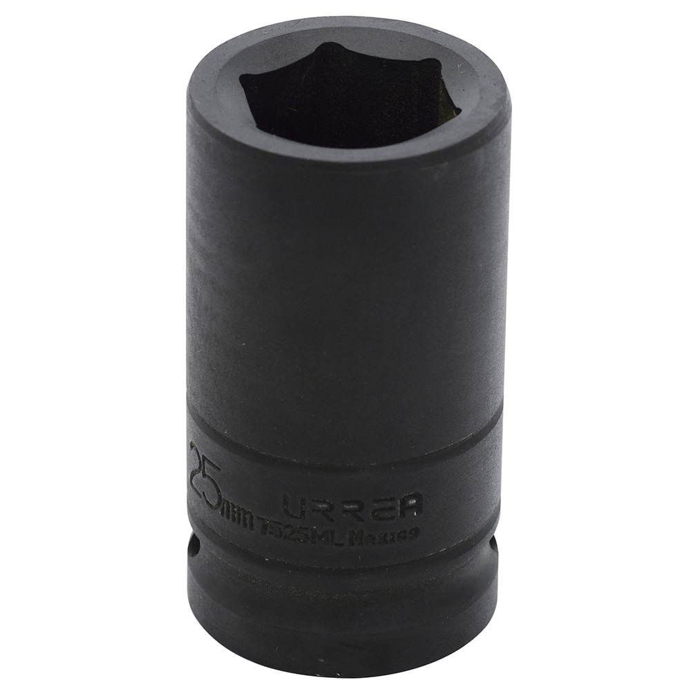 Dado de impacto largo cuadro de 3/4", 6 puntas, métrico, 25 mm Urrea