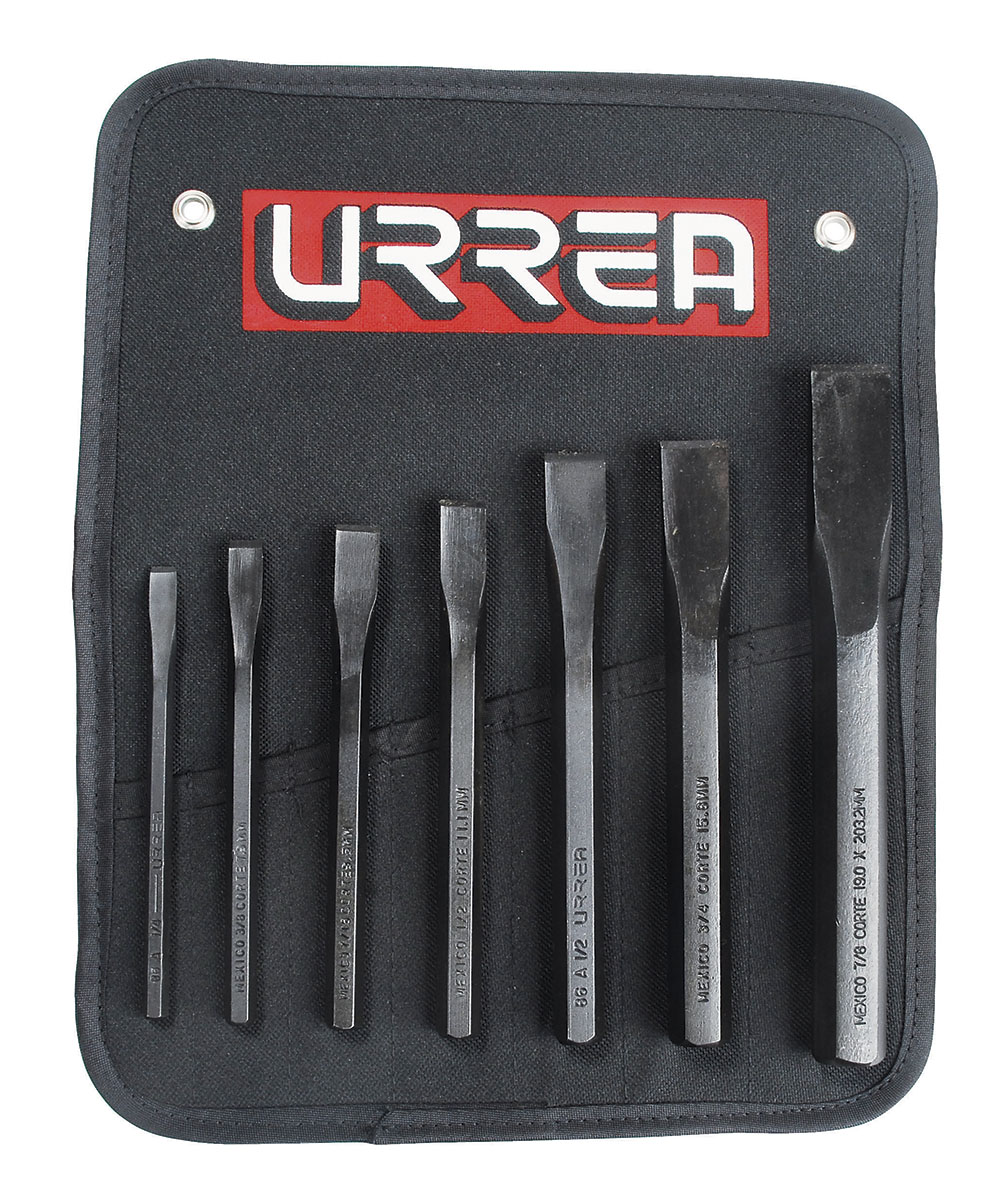 Juego combinado de cinceles corta frío, 7 piezas Urrea