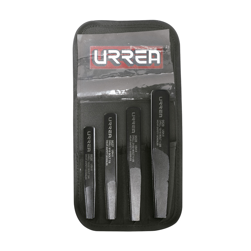 Juego de extractor rectos para tornillos y tubo, 4 piezas Urrea