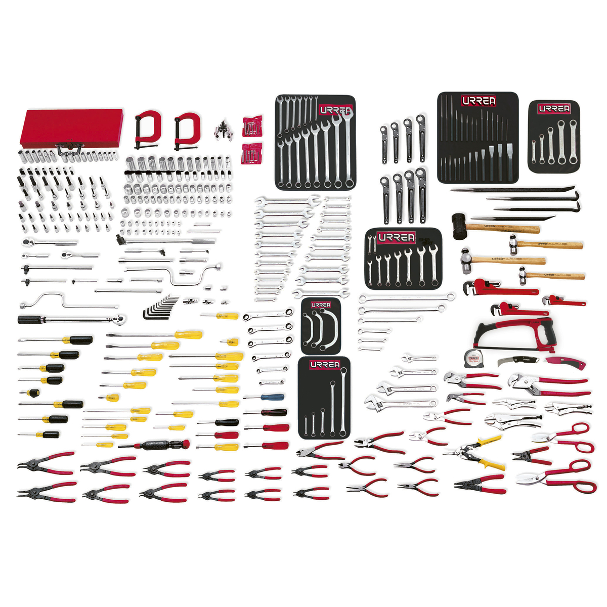 Juego maestro industrial combinado 398 piezas, sin gabinete Urrea