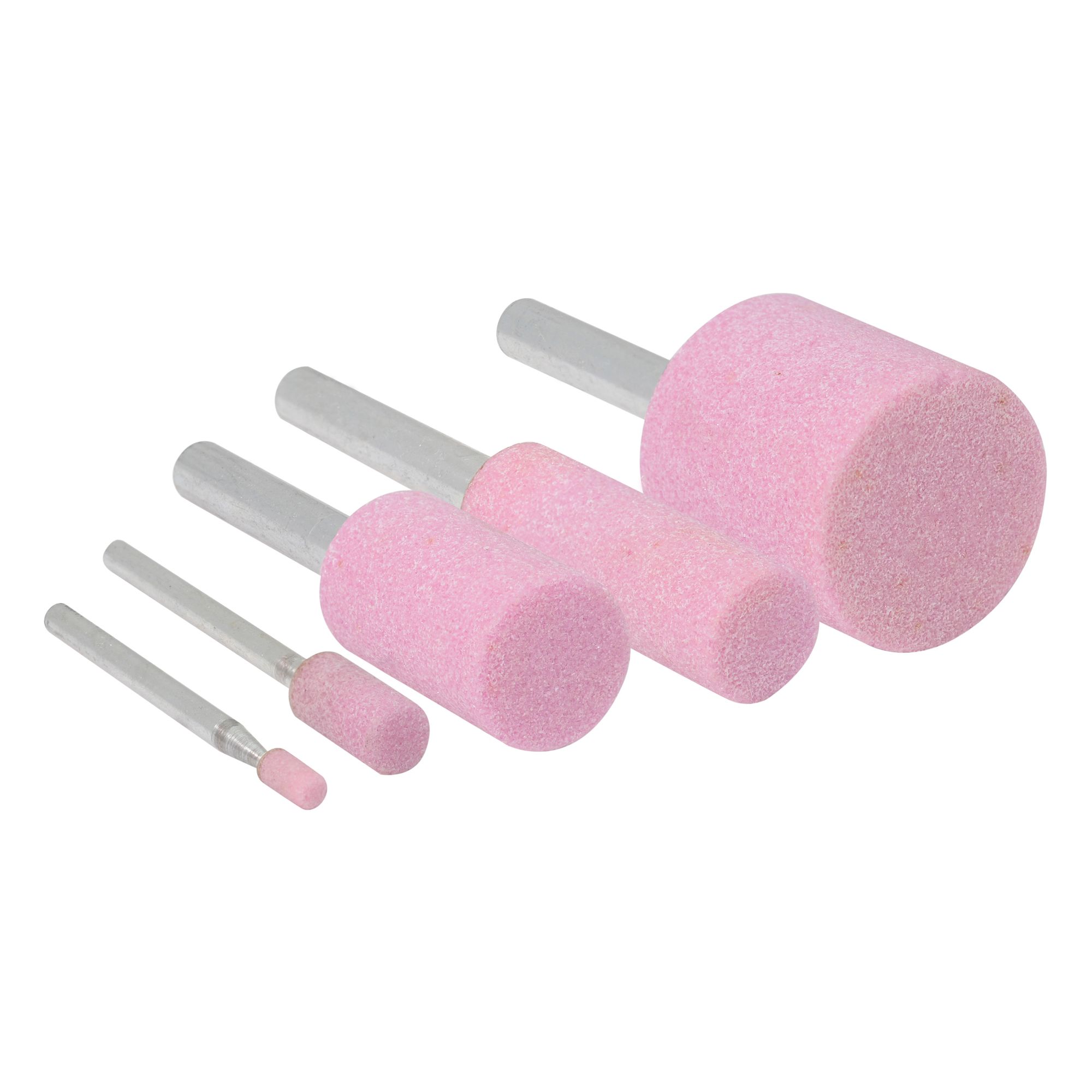 Juego de puntas montadas óxido de aluminio rosas tipo W, 5 piezas Urrea