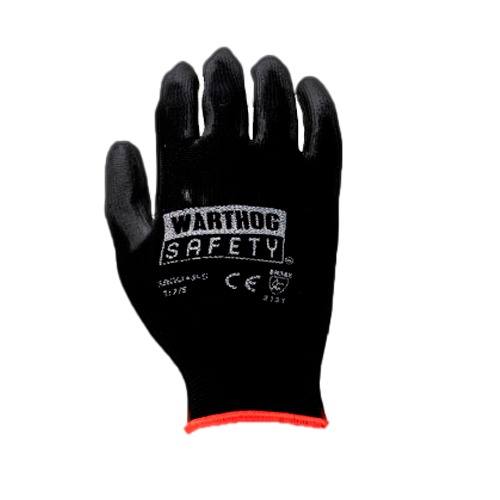 Guante para Manejo de Piezas Pequeñas de Poliéster Negro WARTHOG SRGU+P