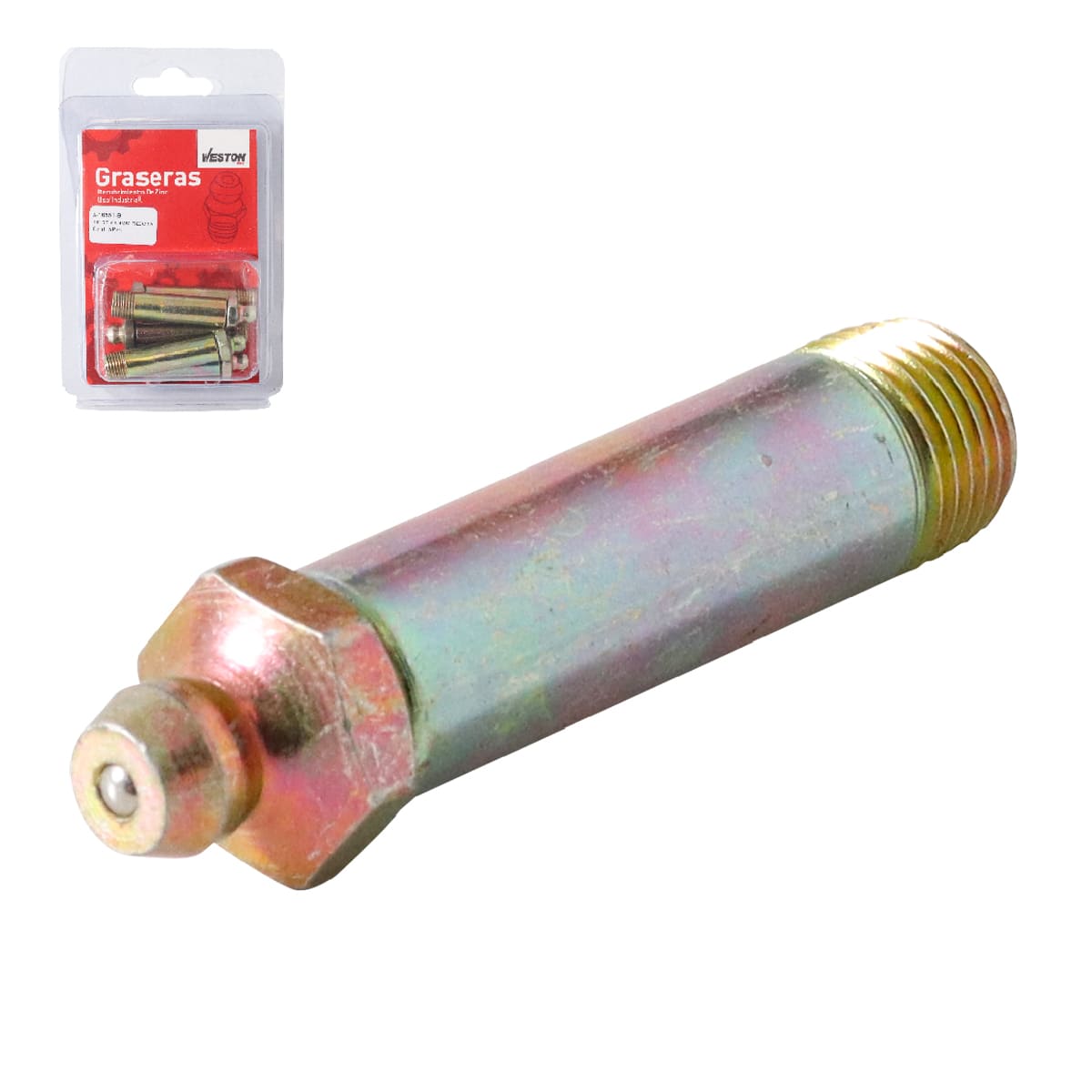 GRASERA 1/4" NPT 90 GRADOS BLISTER DE 5 PIEZAS