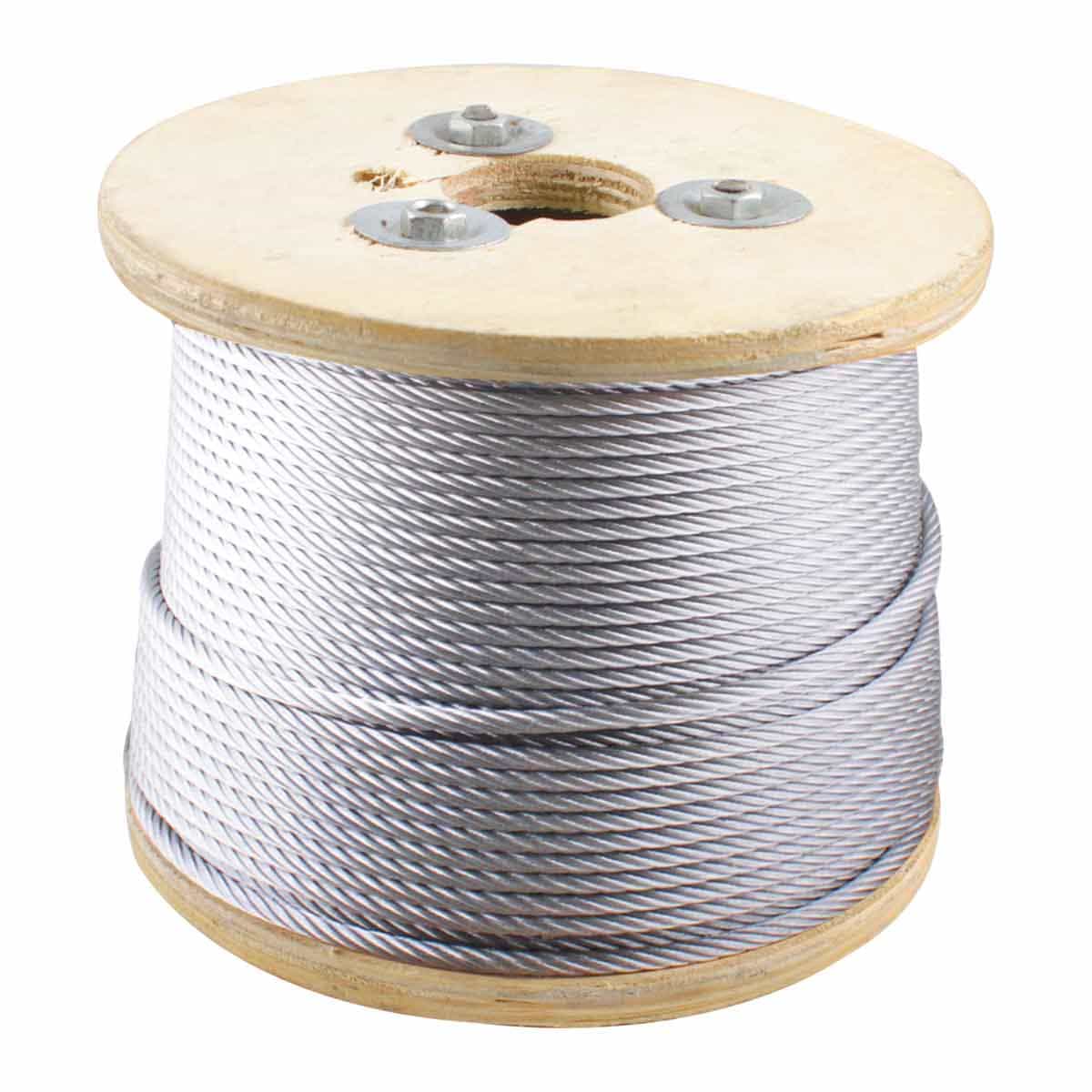 CABLE DE ACERO GALVANIZADO 7X19 3/8" ROLLO 500M