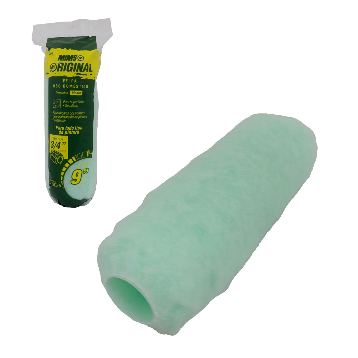 FELPA ORIGINAL USO DOMESTICO 9" X 3/4" (Precio x Pza)