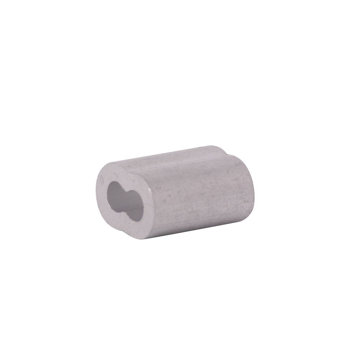 CASQUILLO DE ALUMINIO DOBLE 3/8" (Precio X Pieza - Empaque C/50 pzs)