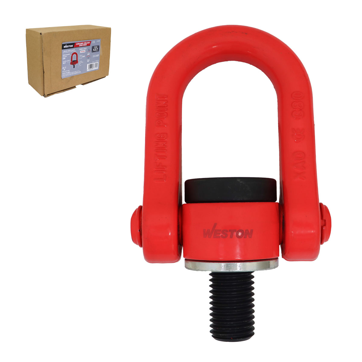 CANCAMO FORJADO G80 1"-8 x 3" GIRATORIO 360° ABATIBLE 180°