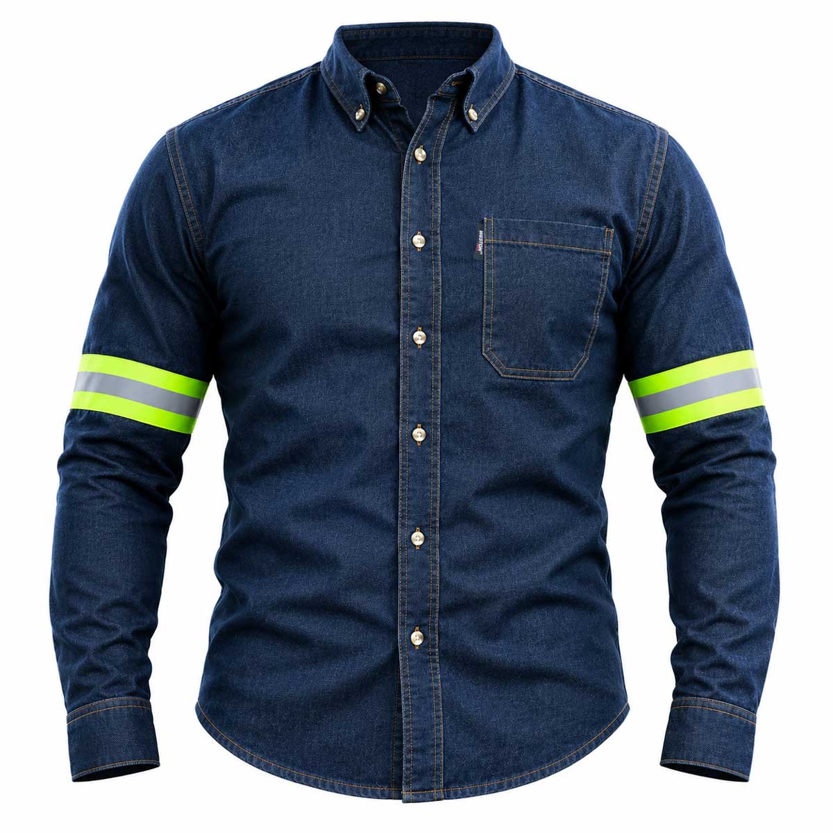 CAMISOLA DE MEZCLILLA CON REFLEJANTES - M