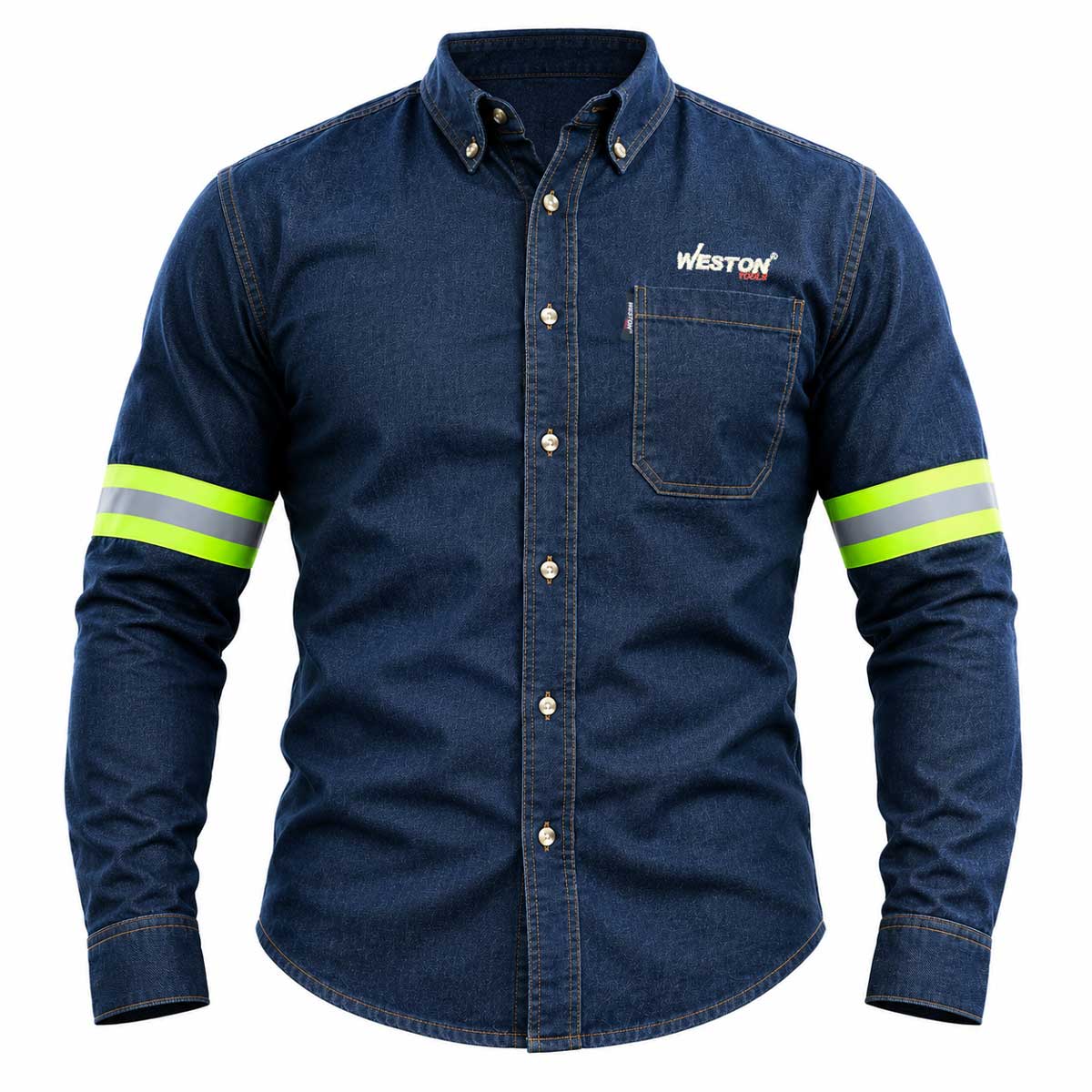 CAMISOLA DE MEZCLILLA CON REFLEJANTES WESTON - G