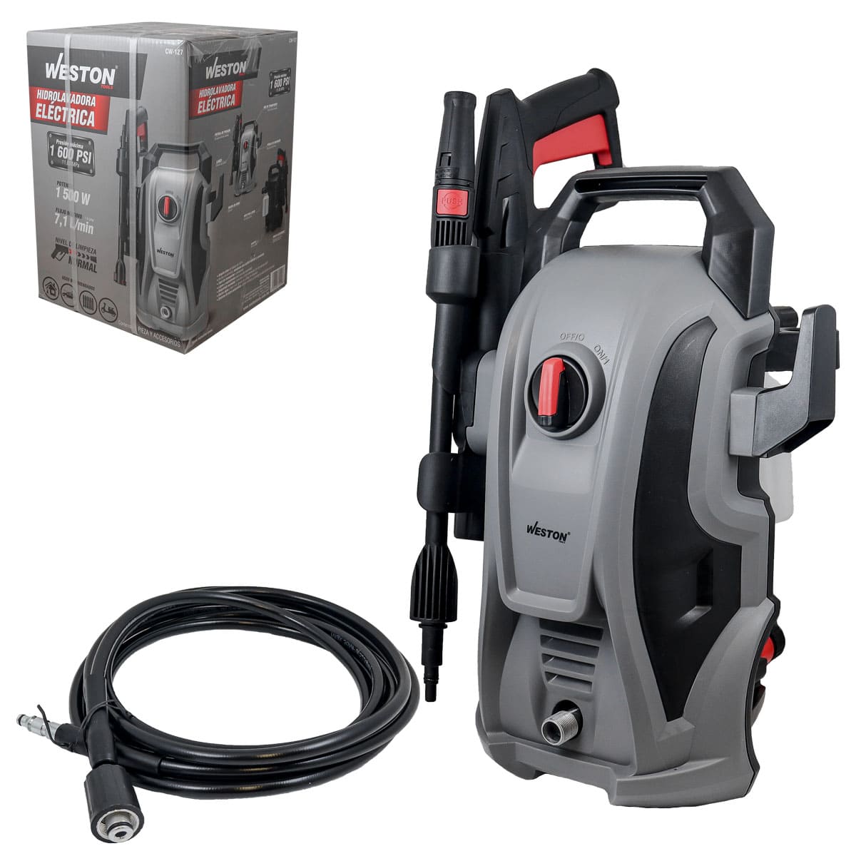 HIDROLAVADORA ELECTRICA 1.8HP 1600 PSI 7.1 L/MIN