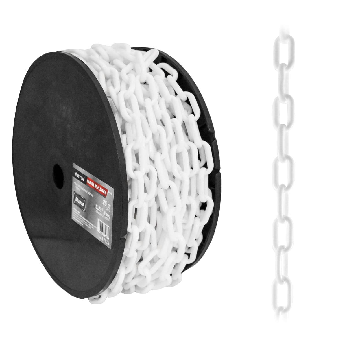 CADENA DE PLÁSTICO Ø6MM*25M BLANCO