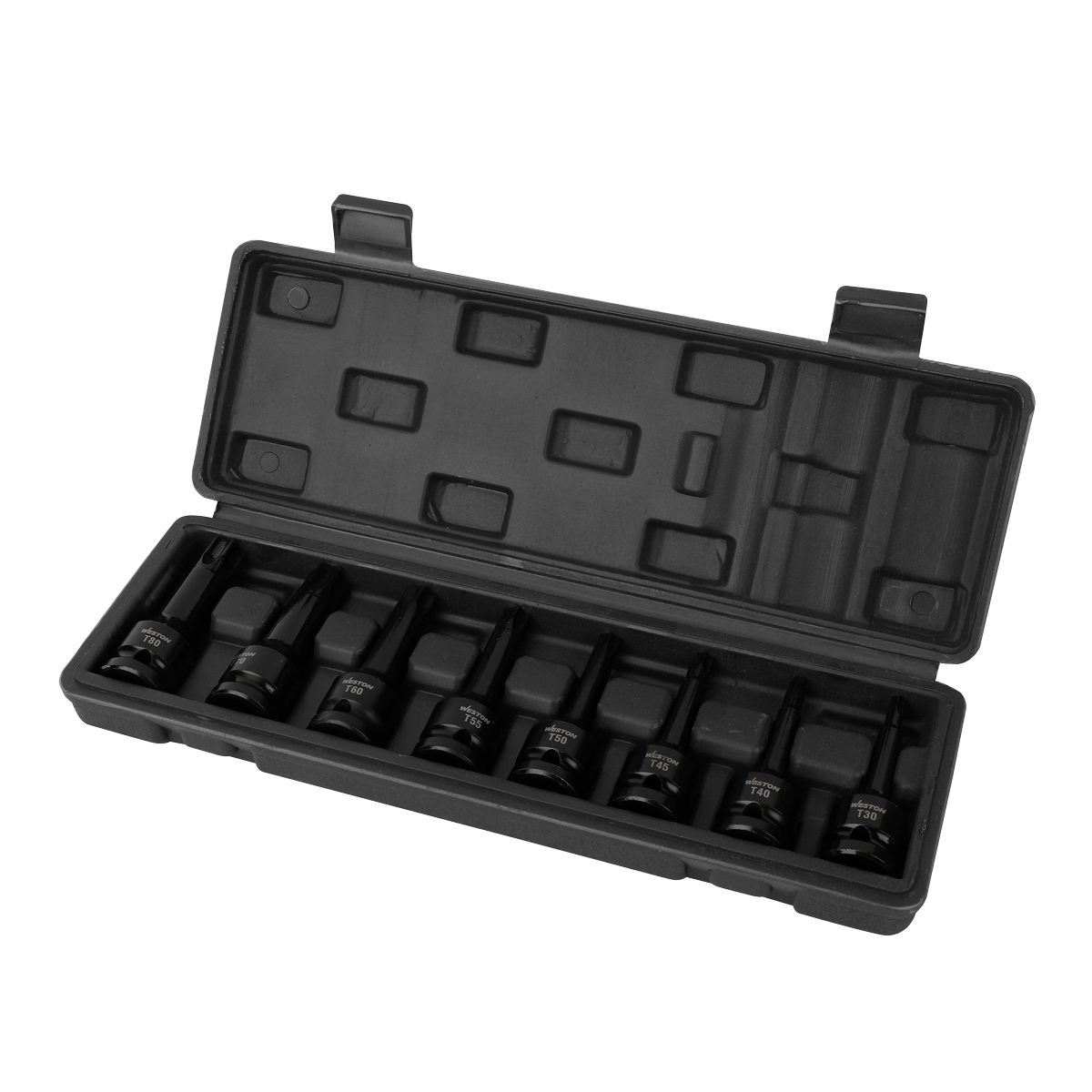JGO. DE 8 DADOS DE IMPACTO CUADRO 1/2" PUNTA TORX