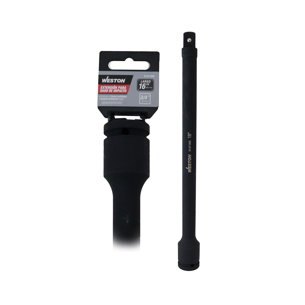 EXTENSION P/DADO DE IMPACTO CUADRO 3/4" LARGO 16"