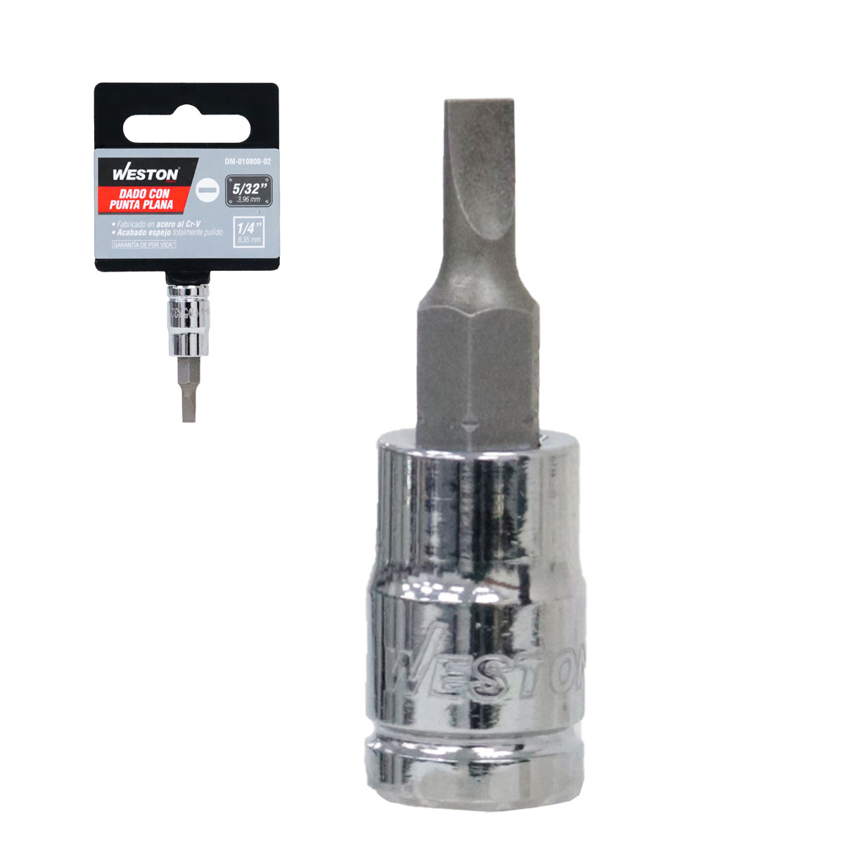 DADO CUADRO 1/4" CON PUNTA PLANA 5/32"