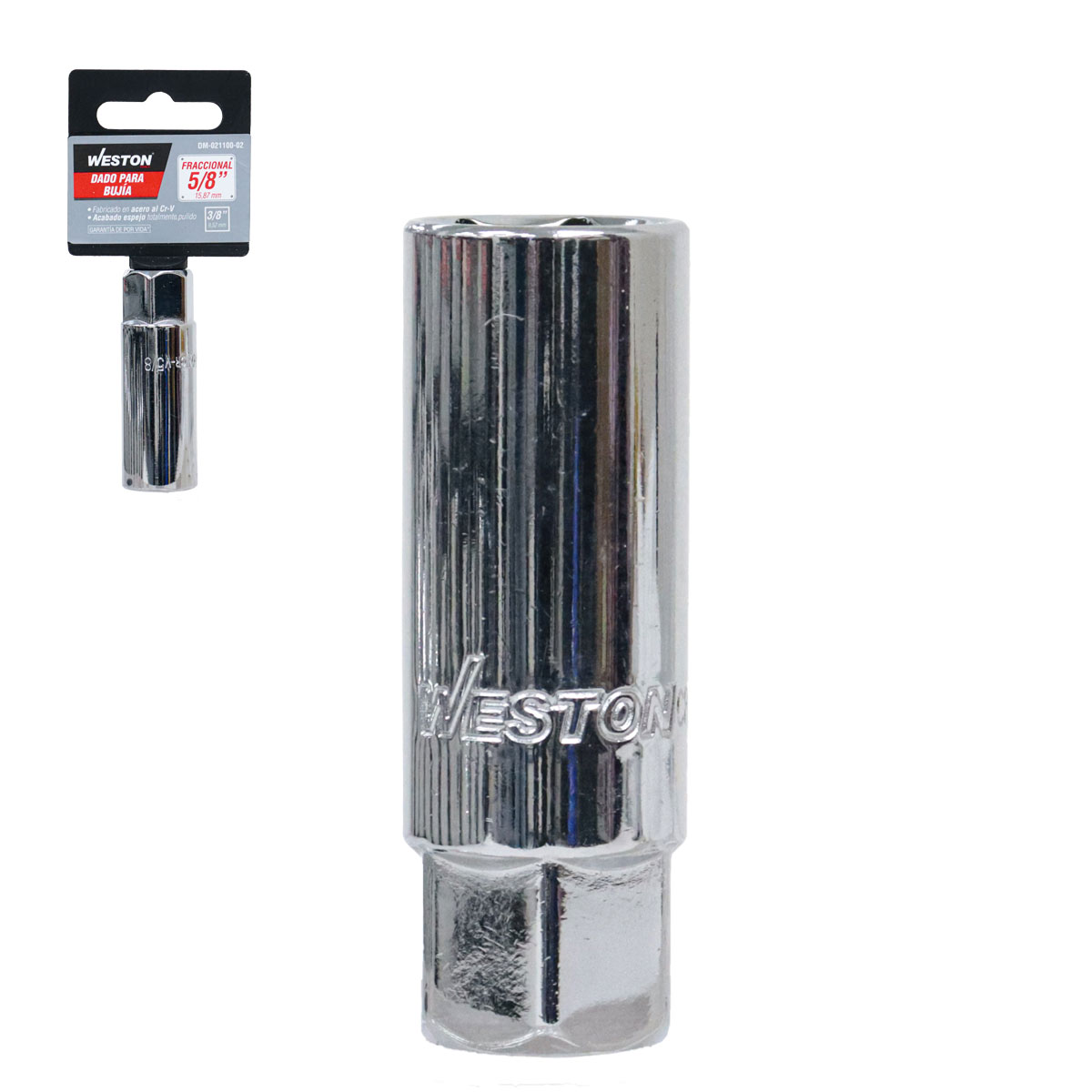 DADO CUADRO 3/8" PARA BUJIA 5/8"