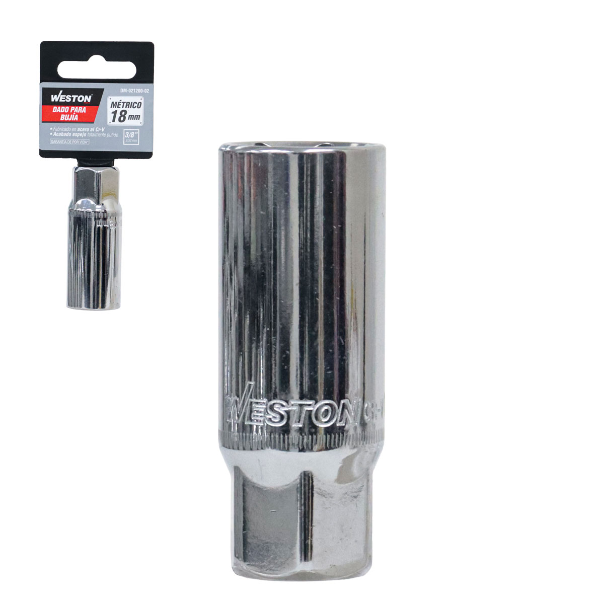 DADO CUADRO 3/8" PARA BUJIA 18MM