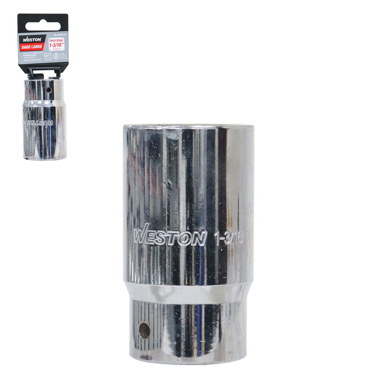 DADO LARGO CUADRO 3/4" 6 PUNTAS, 1-3/16"