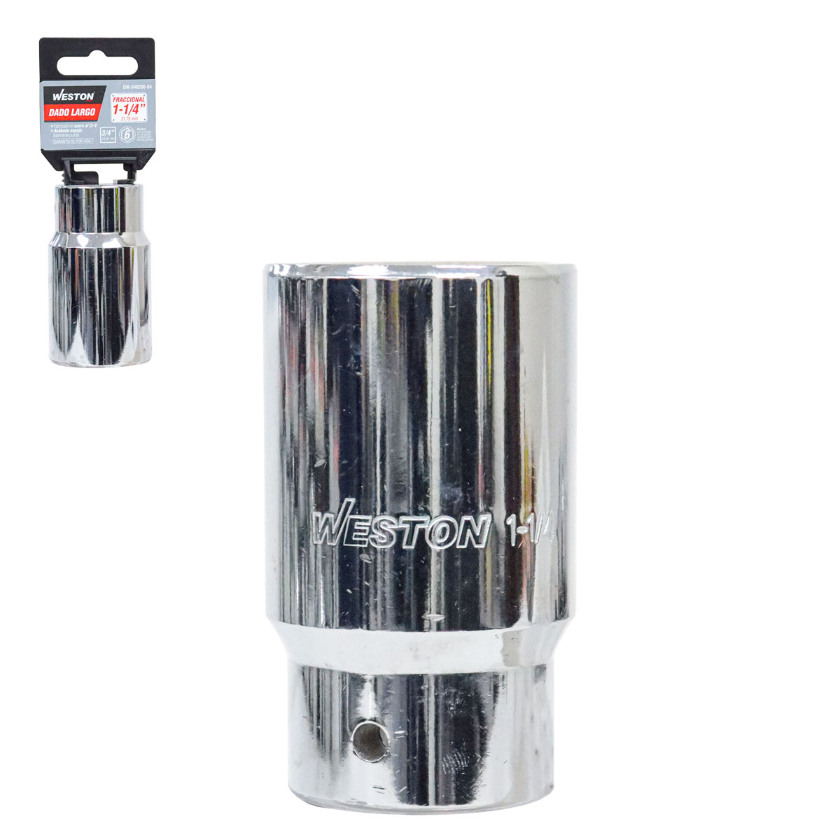 DADO LARGO CUADRO 3/4" 6 PUNTAS, 1-1/4"
