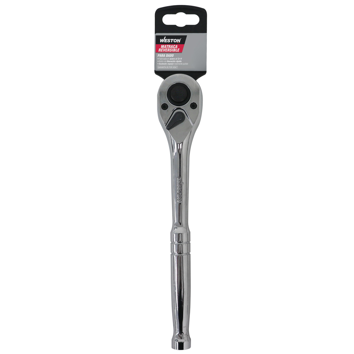MATRACA REVERSIBLE LIBERACION RAPIDA 90 DIENTES P/DADO CUADRO 1/4"