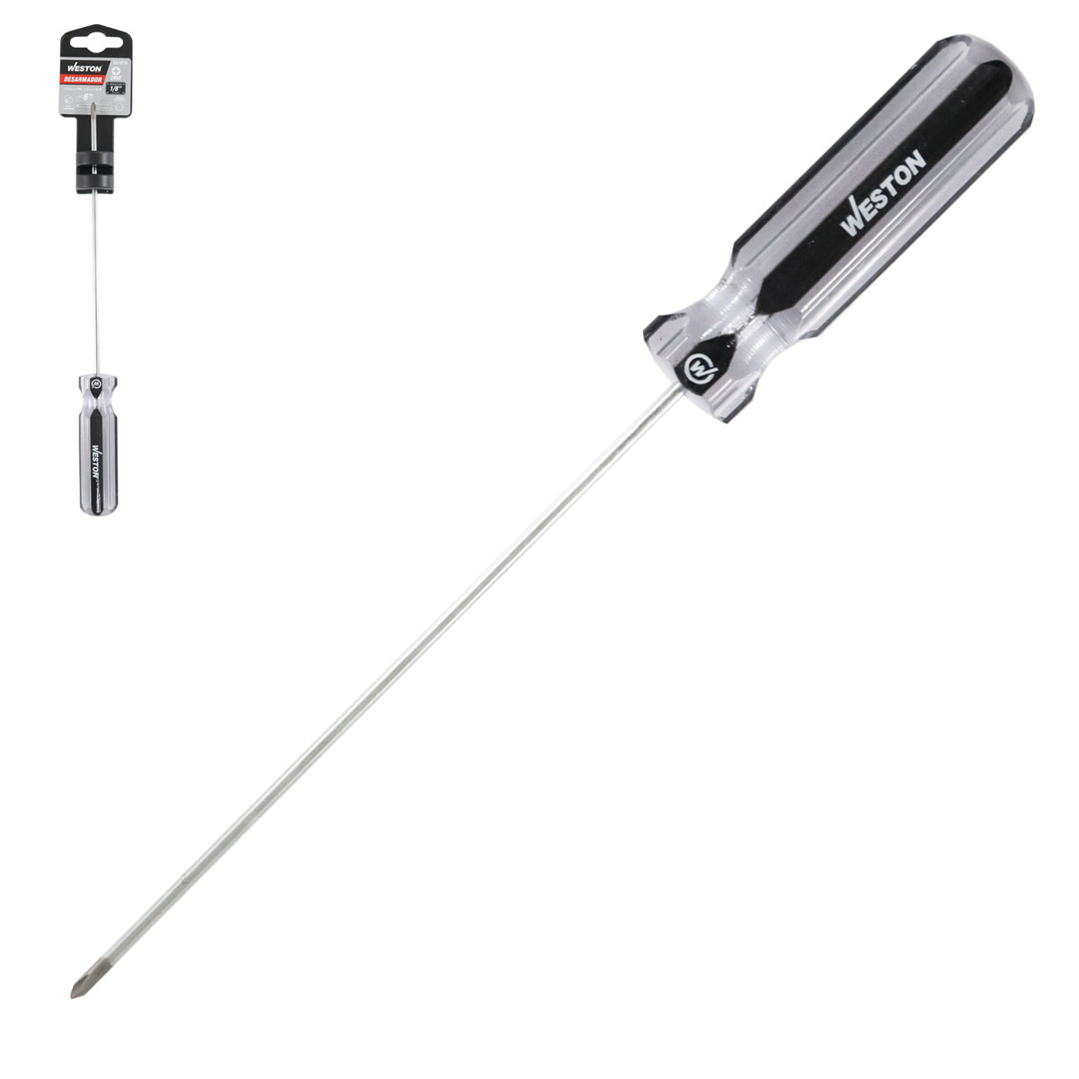 DESARMADOR PHILLIPS 1/8 X 6" MANGO PVC ASME-B107.600 (CAJA C/6 PZAS - PRECIO X PIEZA)