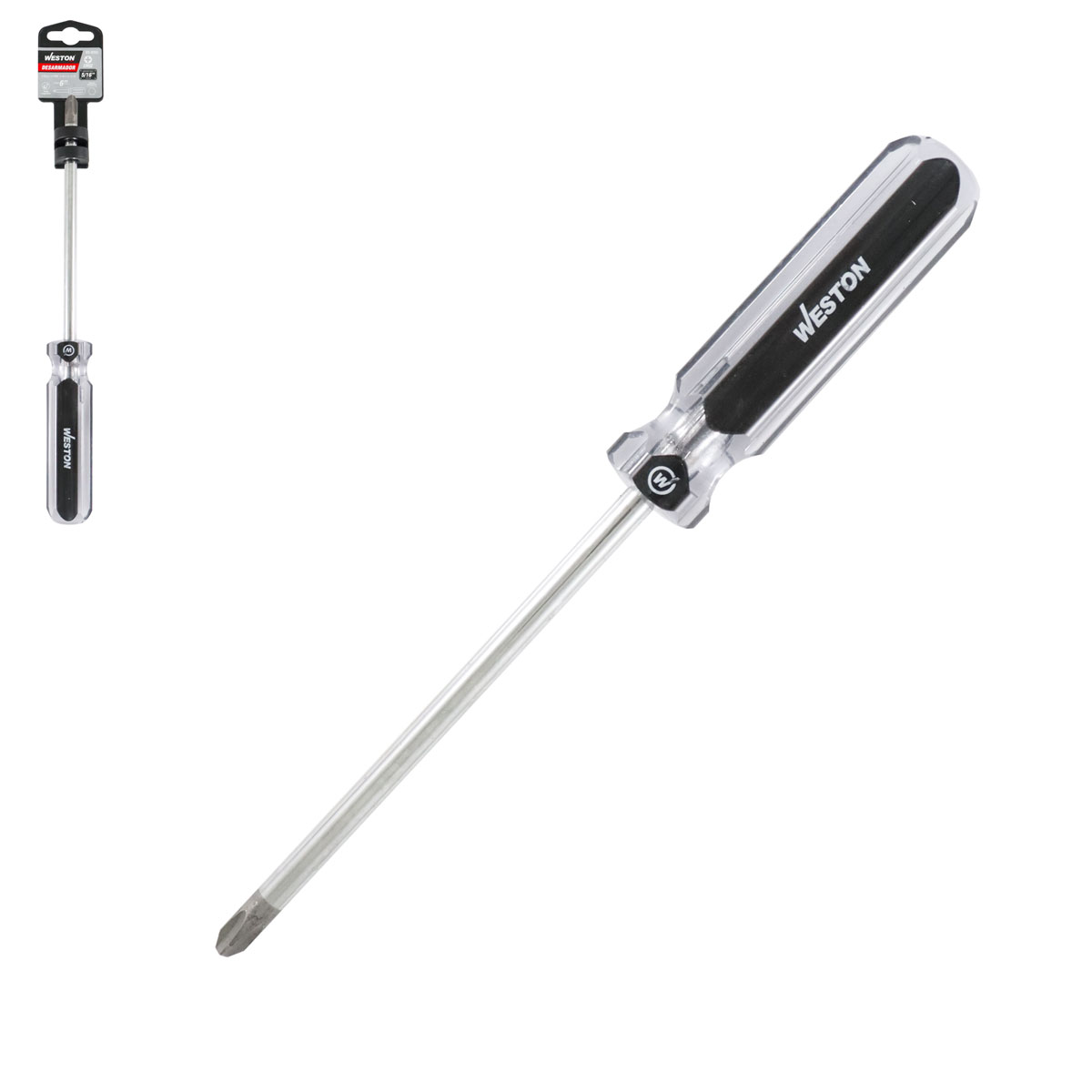 DESARMADOR PHILLIPS 5/16 X 6" MANGO PVC ASME-B107.600 (CAJA C/6 PZAS - PRECIO X PIEZA)