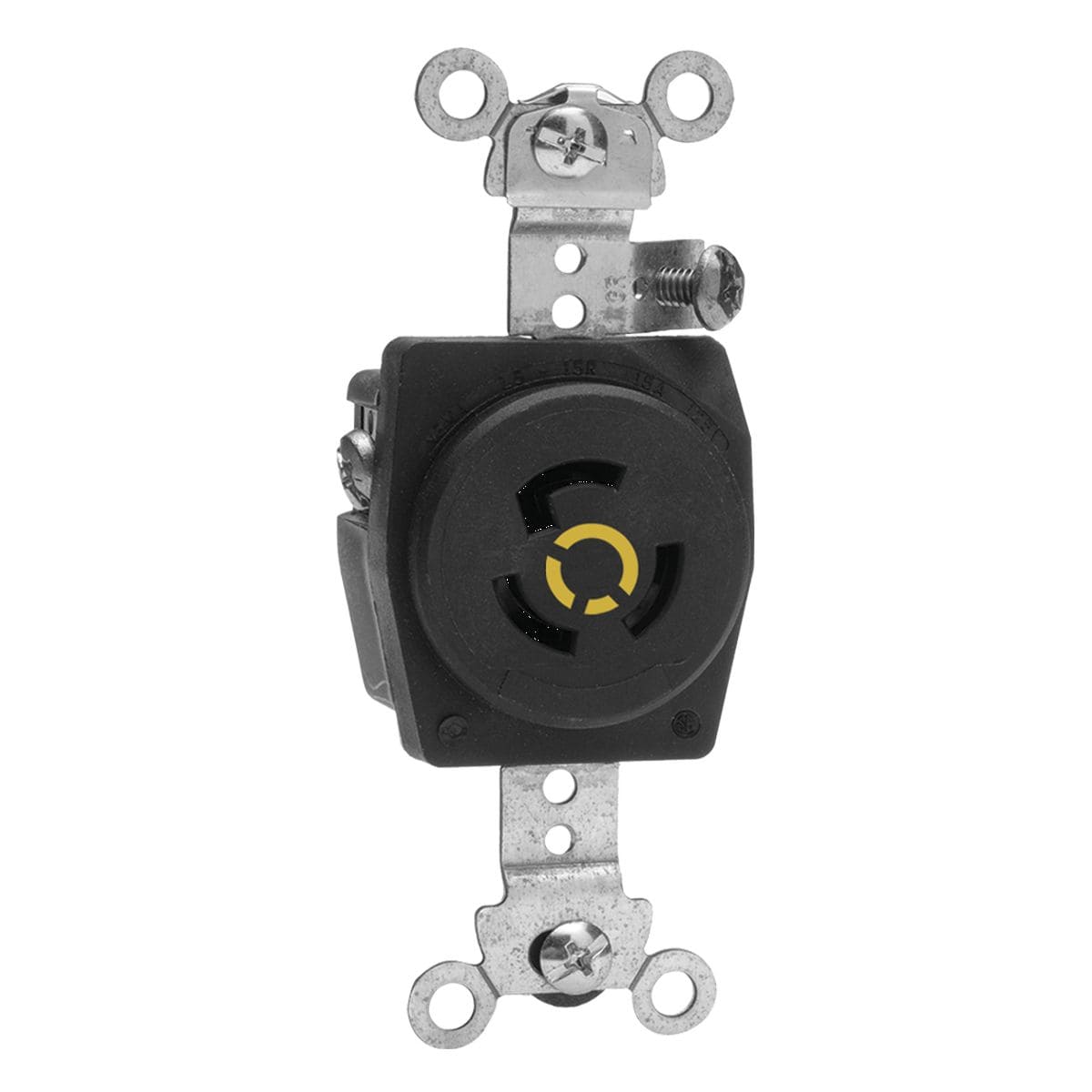 RECEPTÁCULO MEDIA VUELTA 2 POLOS 3 HILOS 15A 125V NEMA L5-15 8810530
