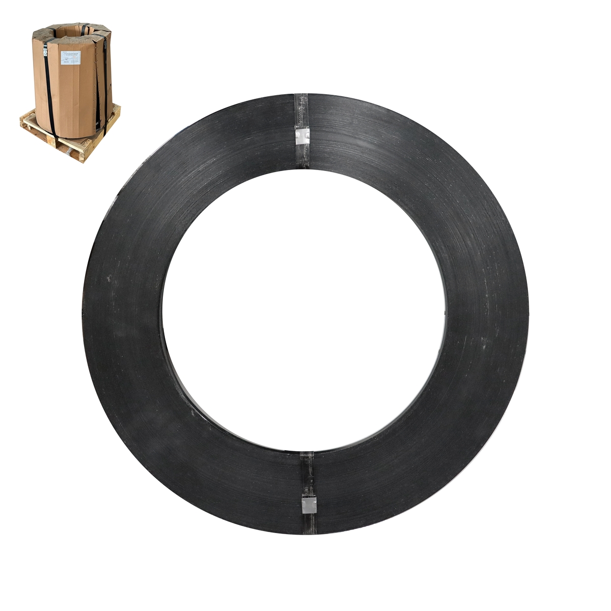 FLEJE DE ACERO NEGRO INDUSTRIAL 3/4" X 0.031" X 210 m PAVONADO APROX. ROLLO DE 32KG