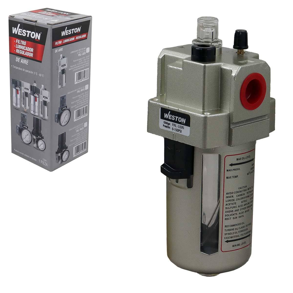 LUBRICADOR DE AIRE TIPO SMC 1/2" NPT