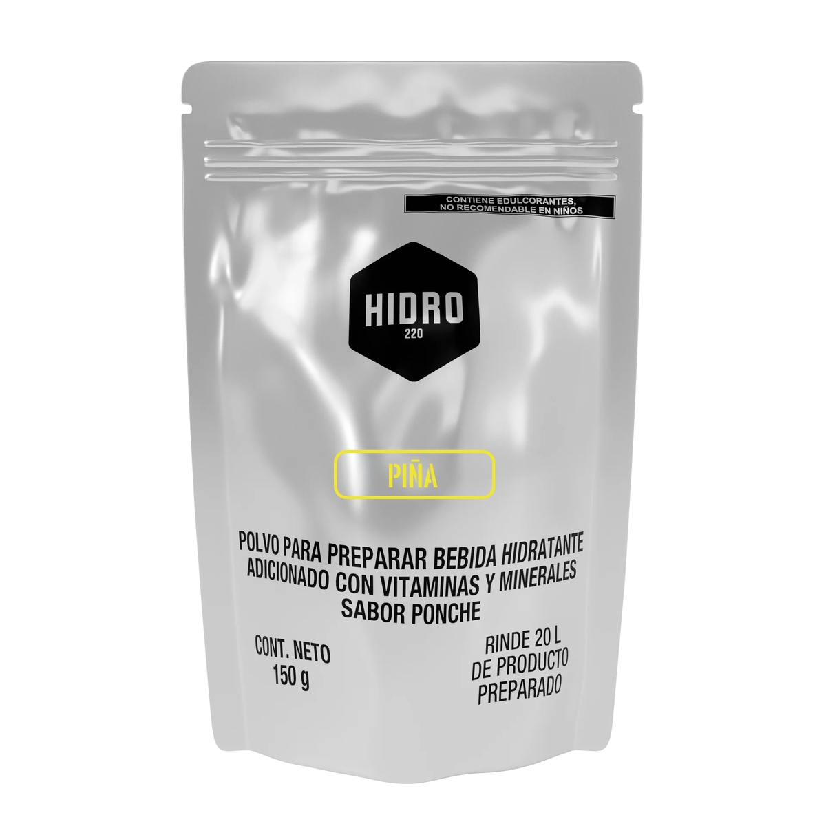 SOBRE INDIVIDUAL 150g PARA 20L SABOR PIÑA HIDRO220