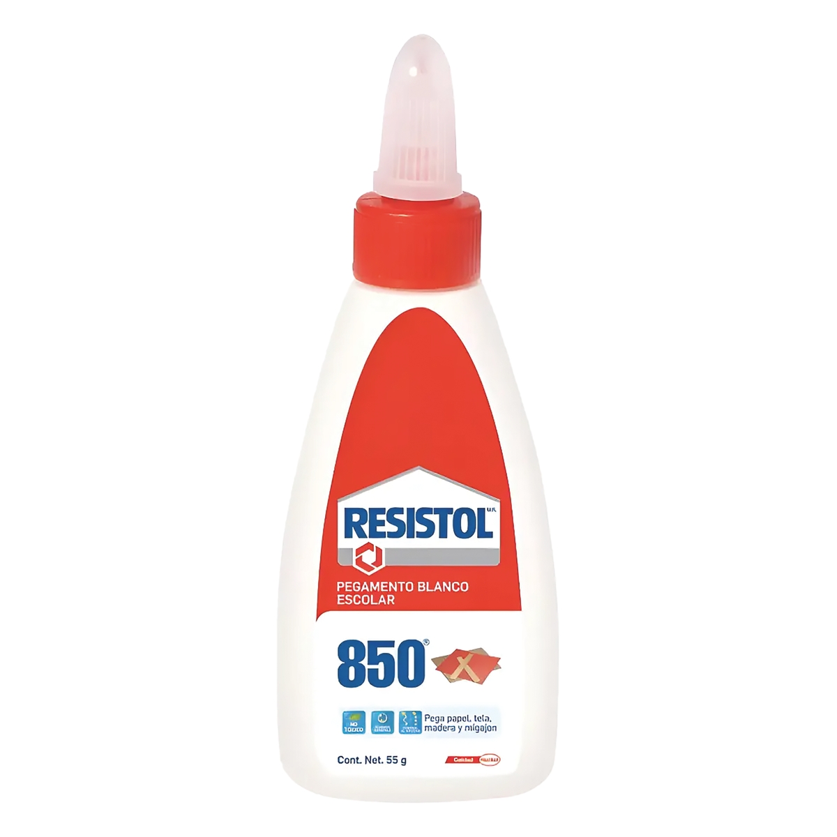 PEGAMENTO LÍQUIDO ESCOLAR RESISTOL 850 DE 55 G