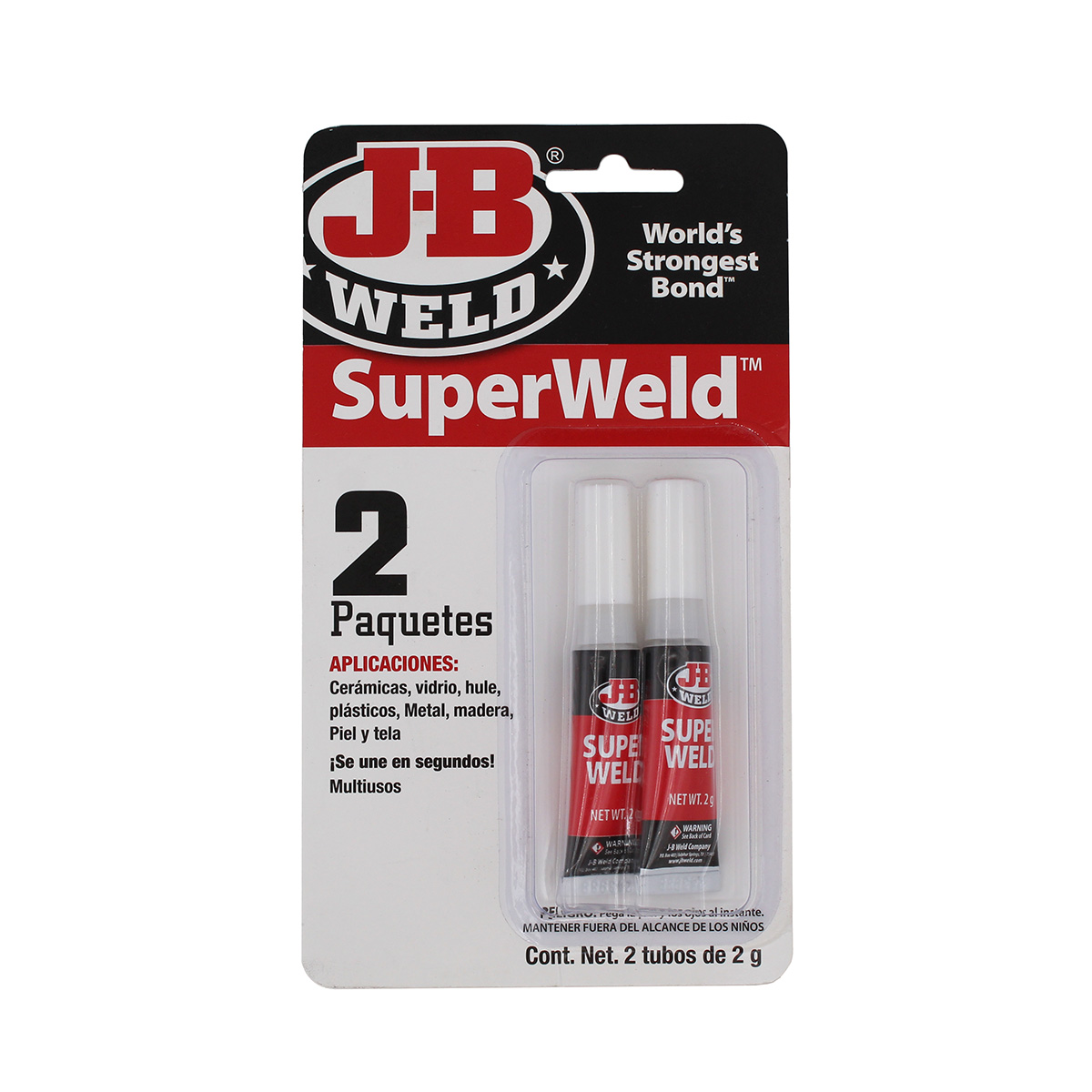 SUPER PEGAMENTO 2 GR 2 TUBOS JB WELD