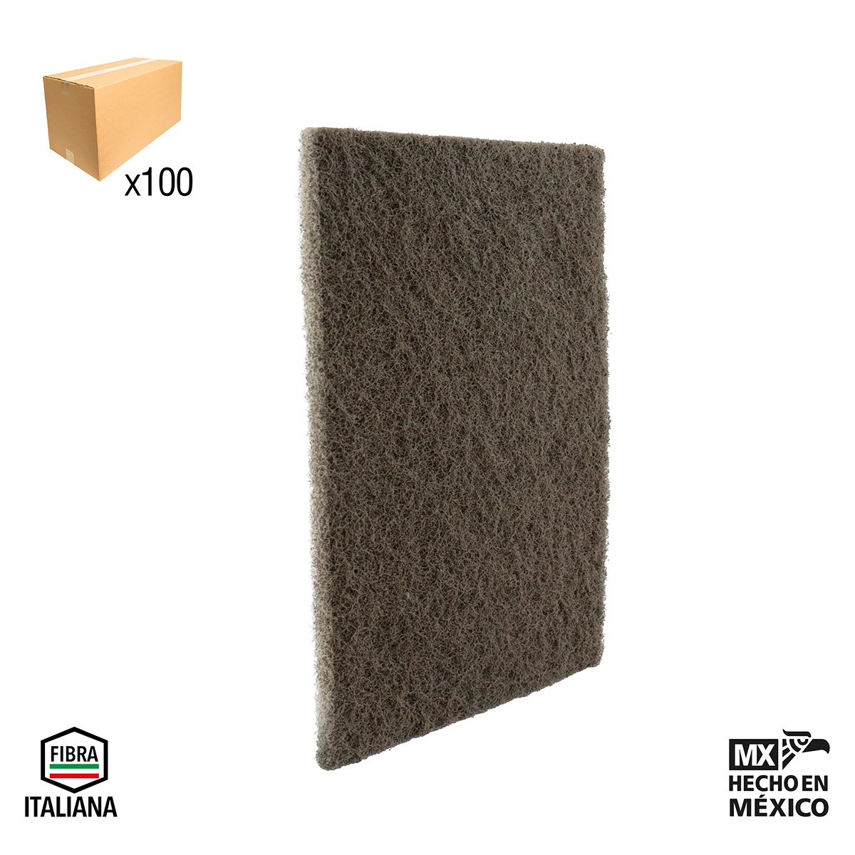 ALMOHADILLA DE FIBRA HD BEIGE / CANELA (MEDIUM) 6"x9" (CAJA BULK 100 pzas sin bolsa - Precio x Caja)