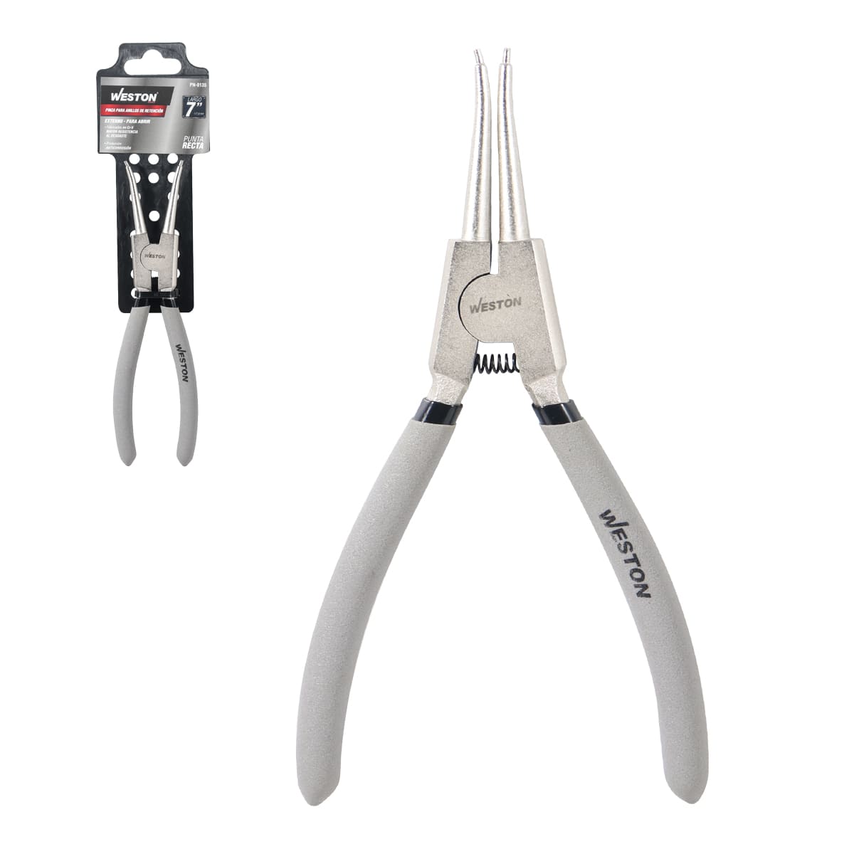 PINZAS CON PUNTA RECTA PARA ANILLOS EXTERIOR 7"