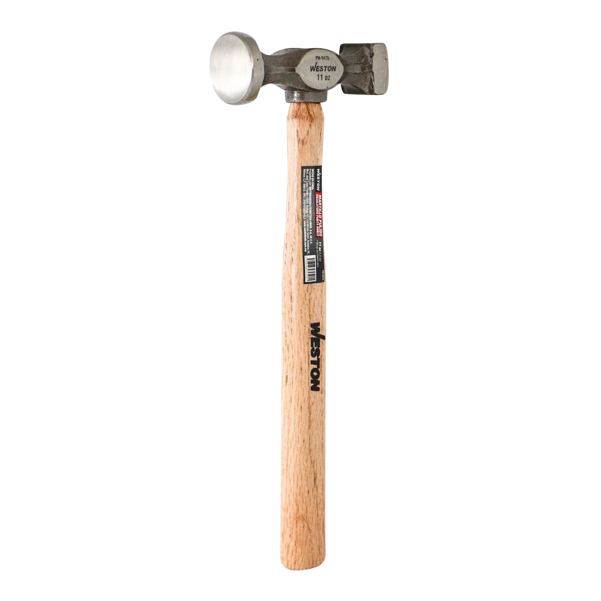 MARTILLO PULIDO HOJALATERO PUNTA DOBLE MANGO 13" DE MADERA DURA 11 OZ