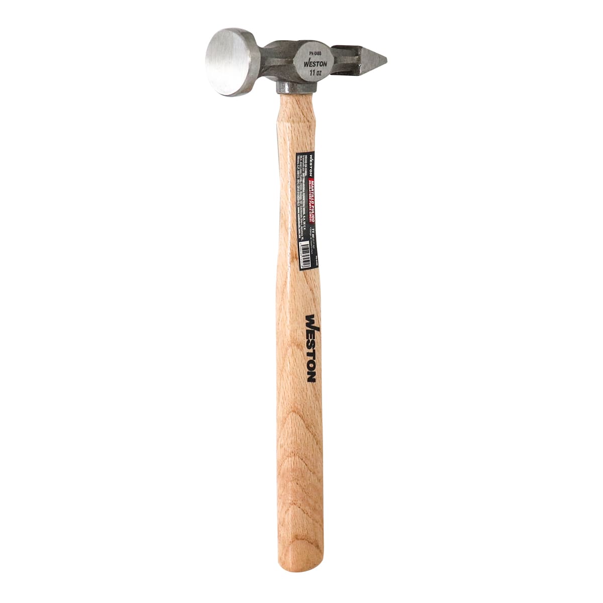 MARTILLO PULIDO HOJALATERO PUNTA CINCEL MANGO 13" DE MADERA DURA 11 OZ