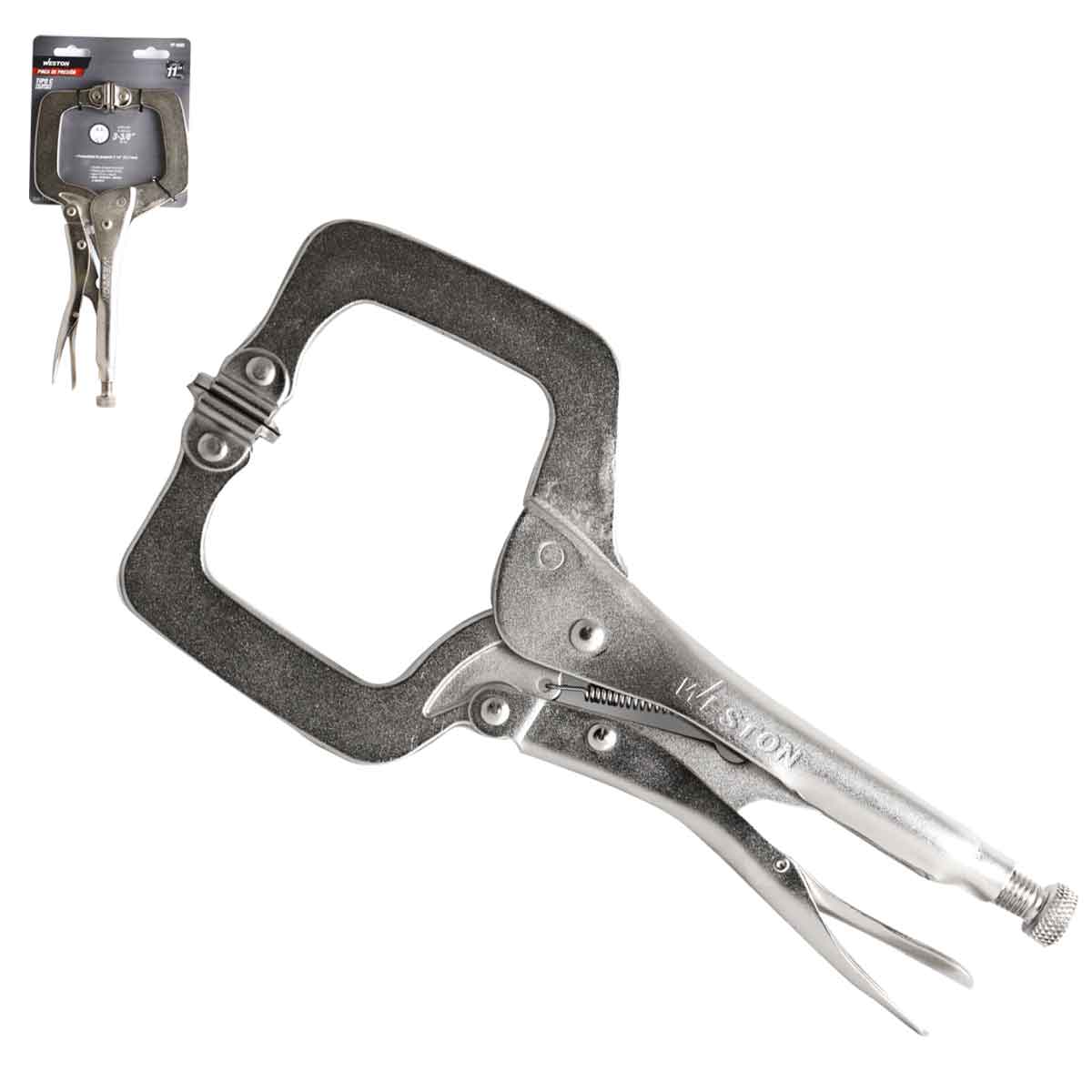 PINZA DE PRESION TIPO C C/MORDAZA AJUSTABLE 11'' (11SP) (CAJA C/6 PZAS - PRECIO X PIEZA)