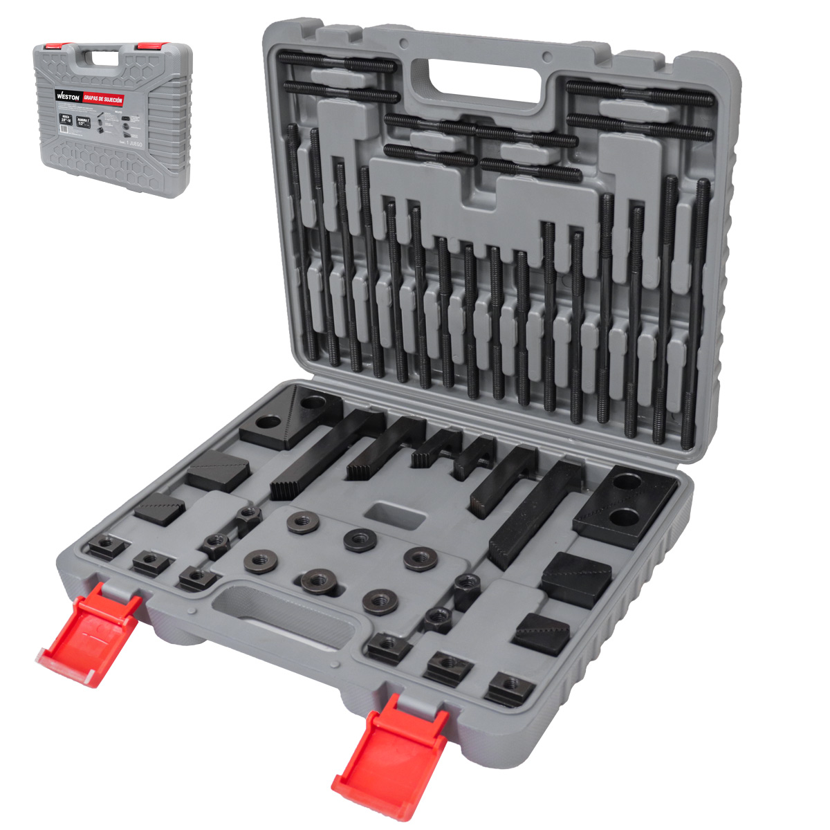 JUEGO GRAPAS 5/8"-11 CABEZA 3/4" 58 PZ.