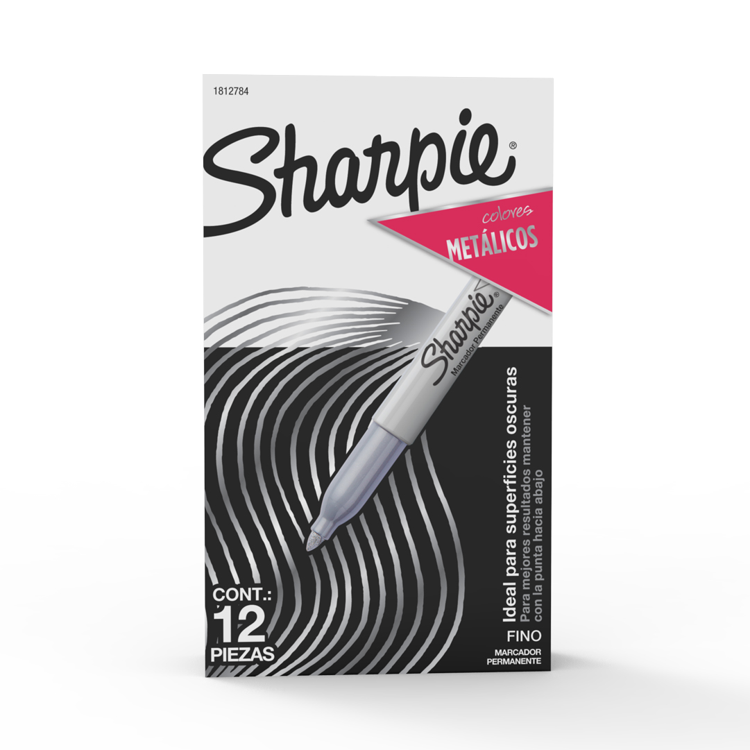 MARCADOR PERMANENTE SHARPIE METALICO PUNTA FINA (PRECIO X PZA - CAJA C/12)